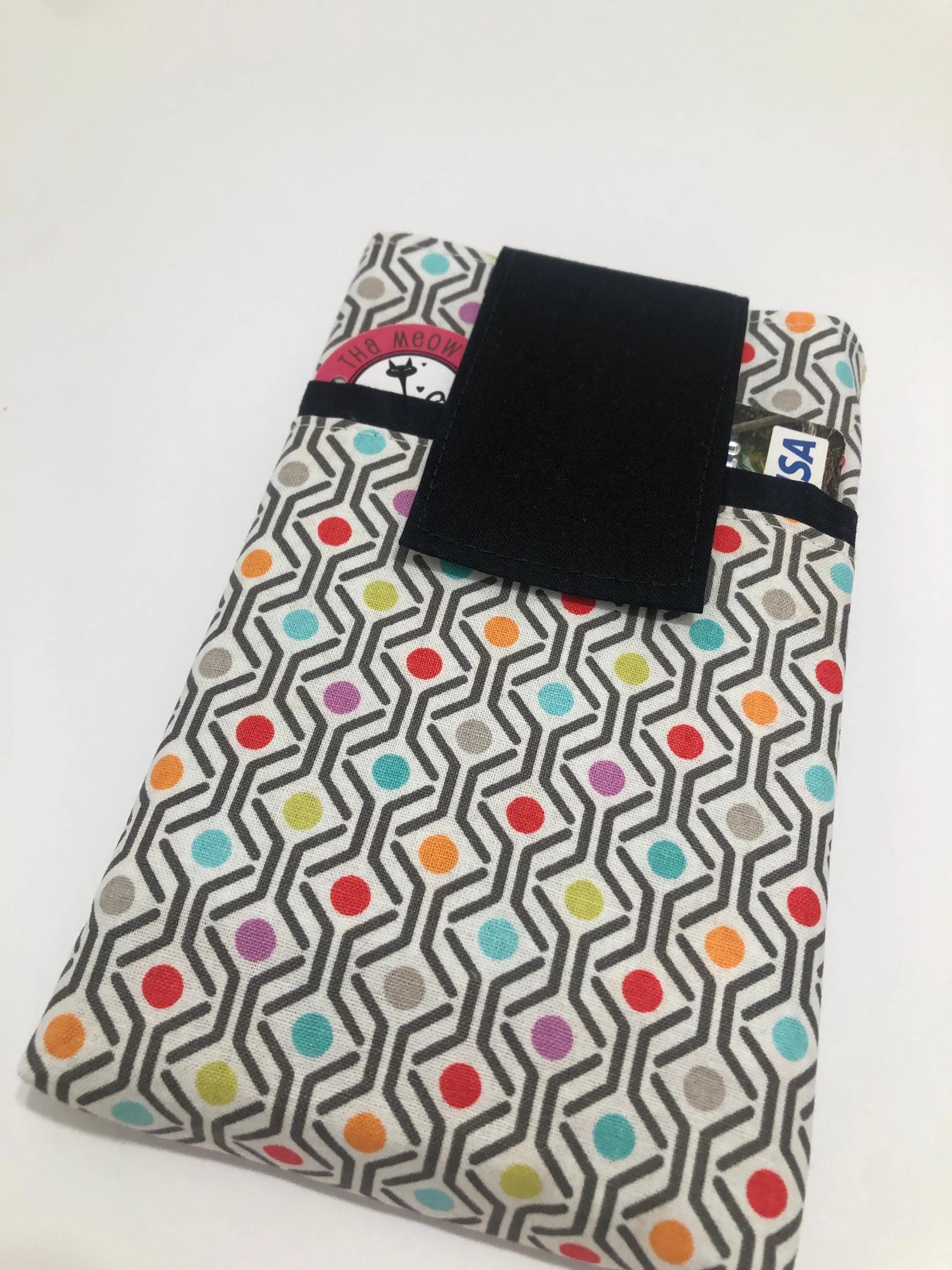 Fabric cell phone holder pouch, phone wallet sleeve for iPhone 18 17 16 15 14 13 plus,Samsung Galaxy s26 s25 s24 s23 s22 ultra -C Dots - image 4