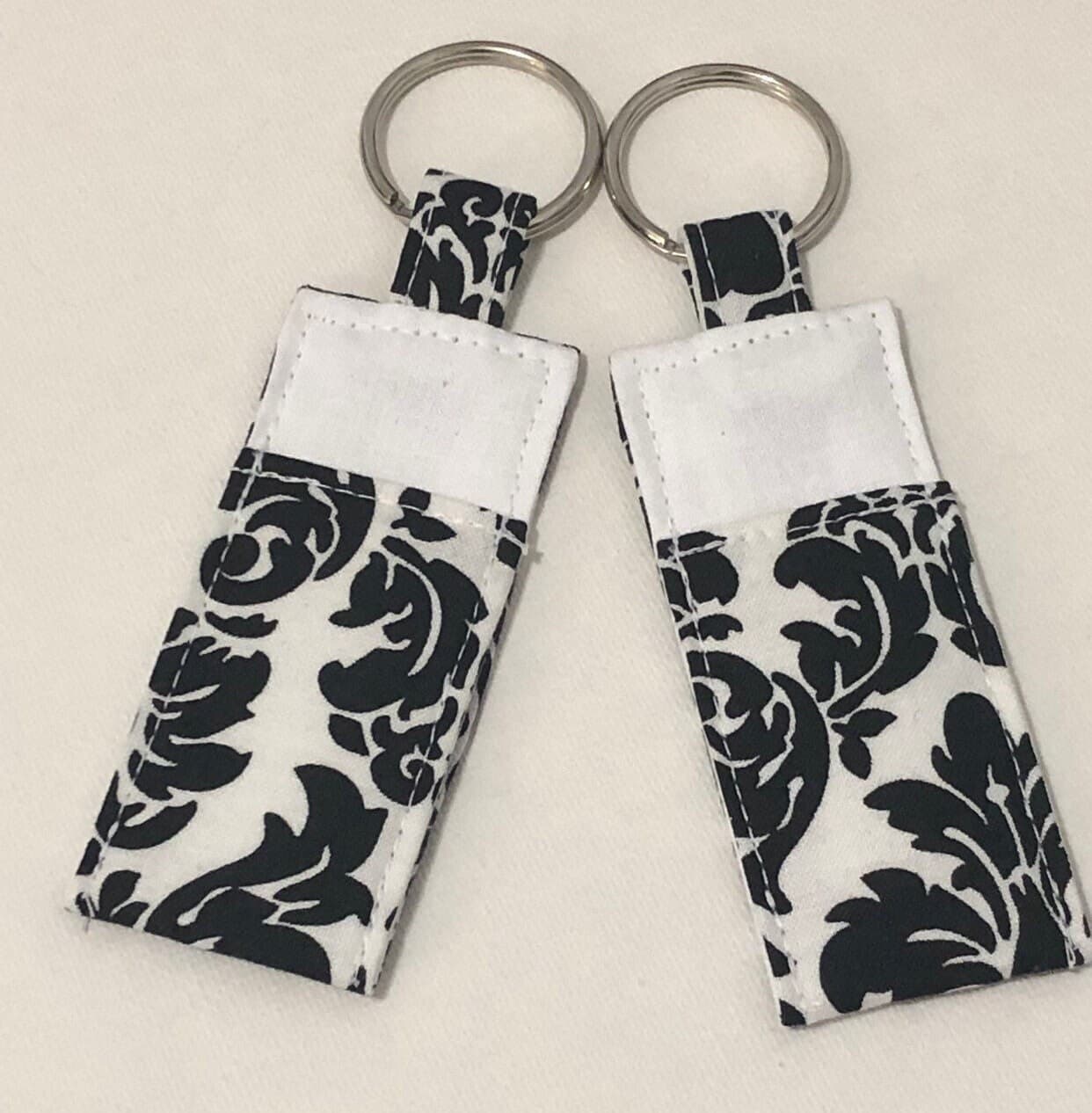 Damask Lip Balm Keychain Holder: Chapstick Key Fob - image 3