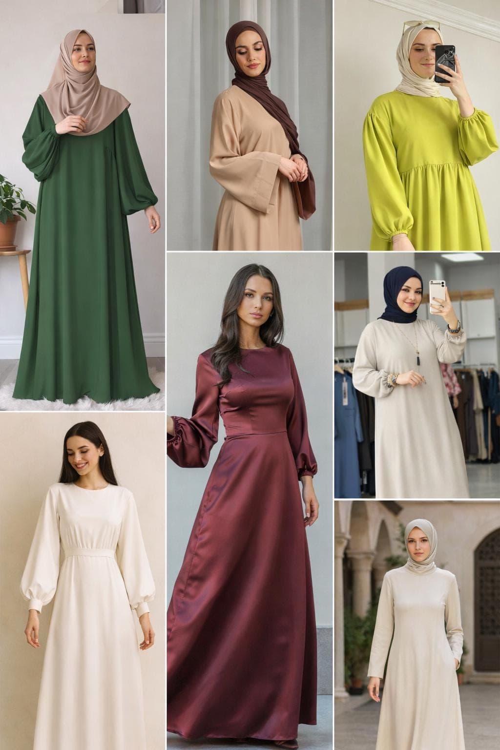 22 Modest Abaya Sewing Pattern Bundle PDF, Maxi Dress Pattern, Muslim Dress Pattern, Long Sleeve Dress Pattern, Instant Download - image 4