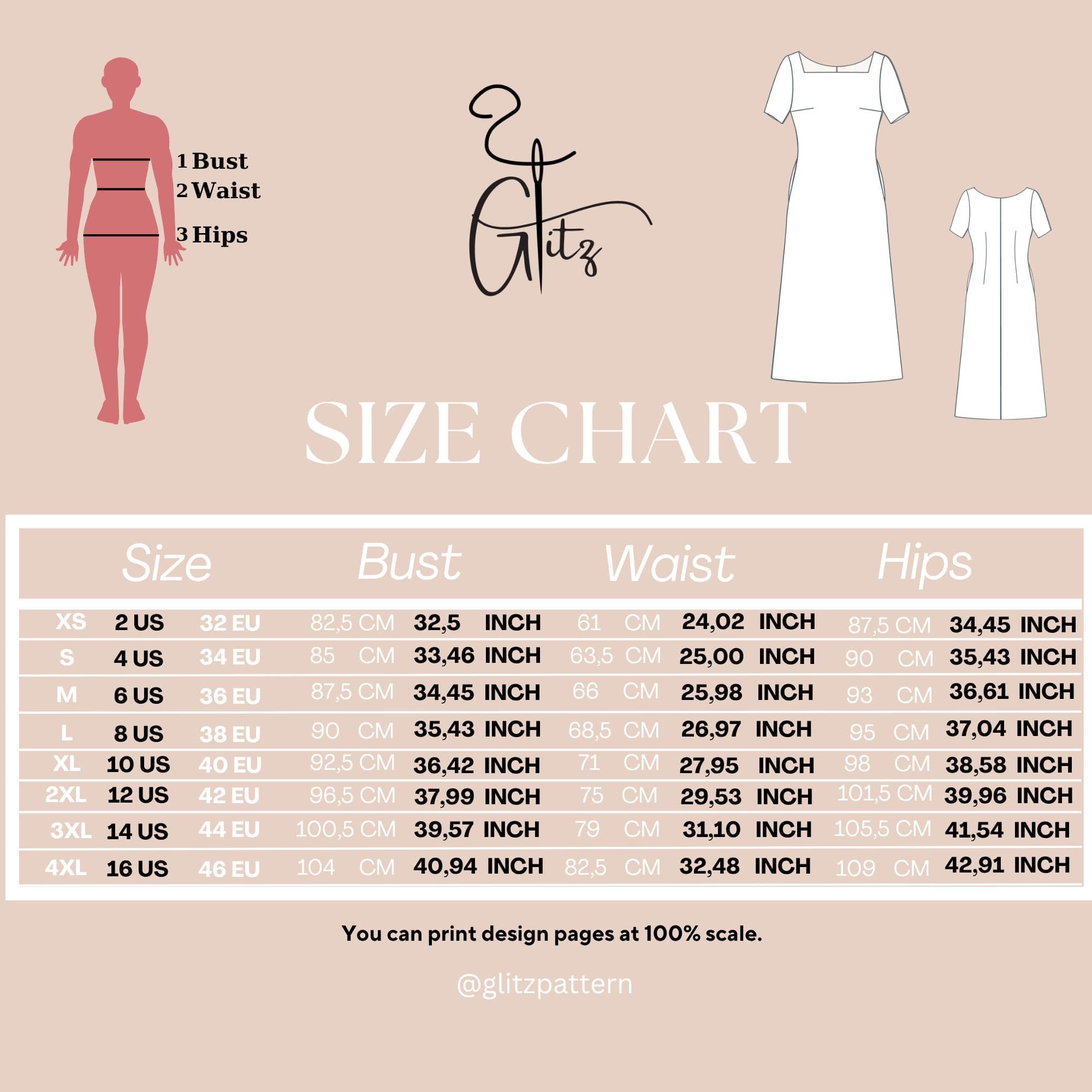 Cottagecore Midi Dress Sewing Pattern, Square Neck (PDF Pattern) - image 3