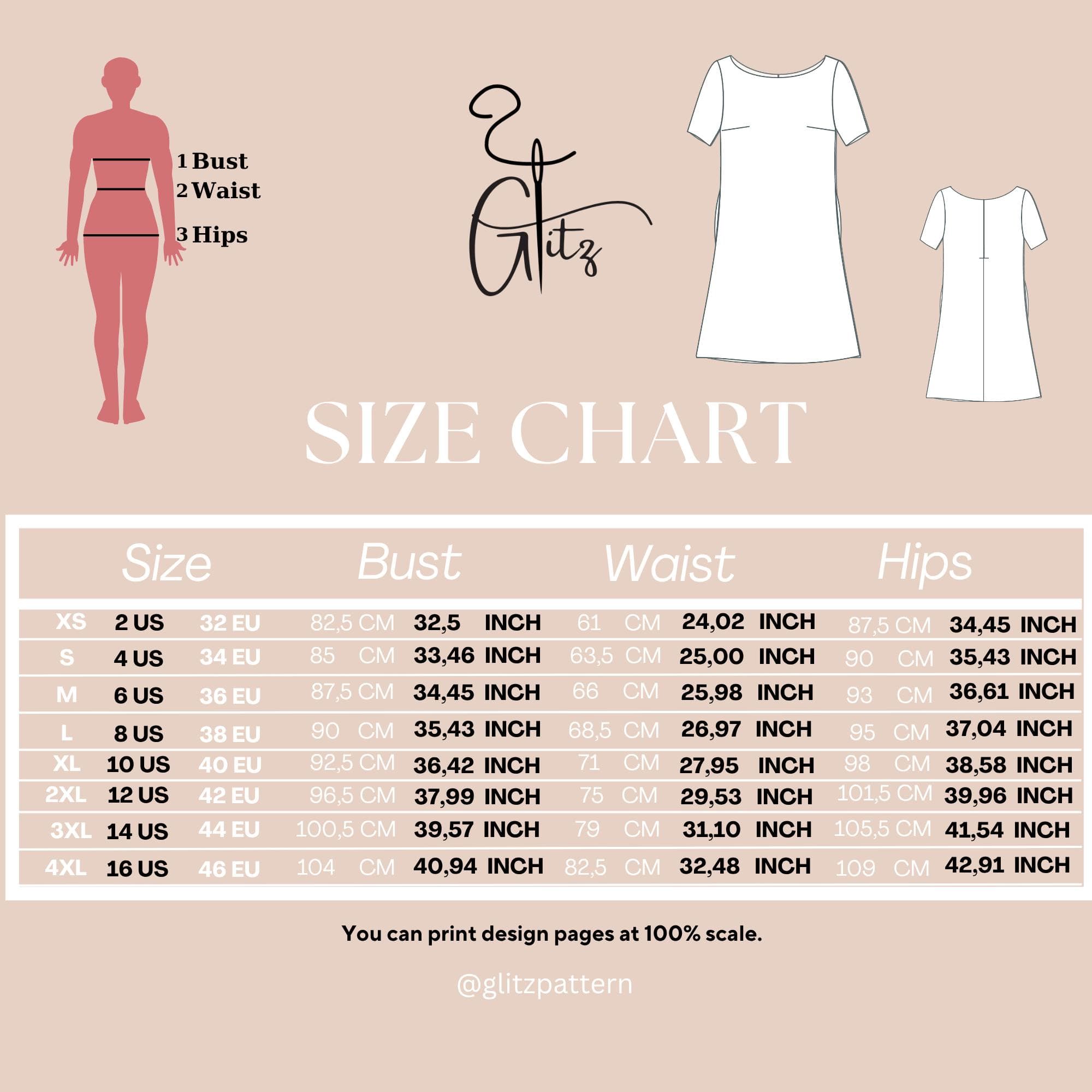 Linen Mini Dress Sewing Pattern, Boat Neck Boho Style (PDF Pattern) - image 3