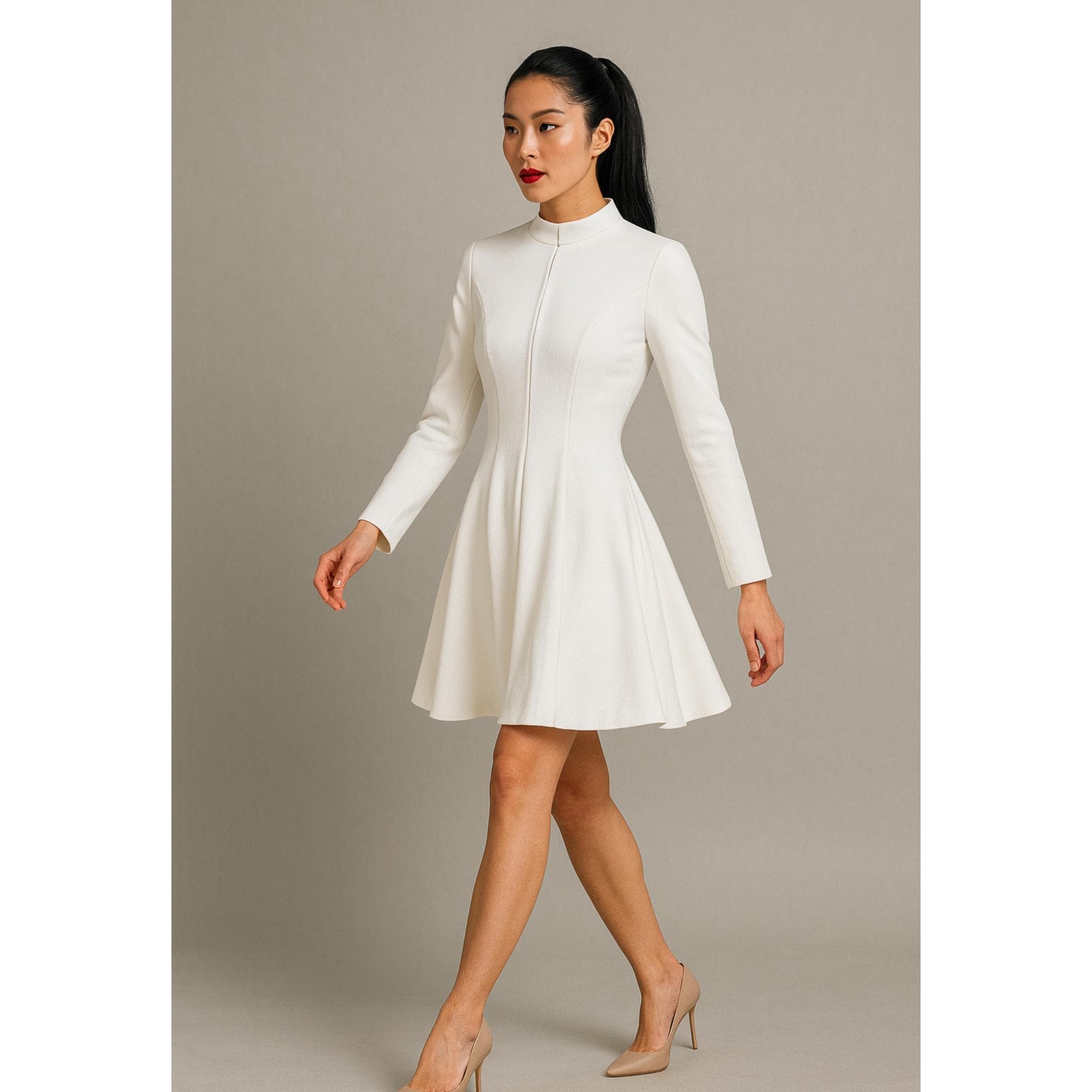 Mini Circle Long Sleeve Dress Sewing Pattern (PDF)
