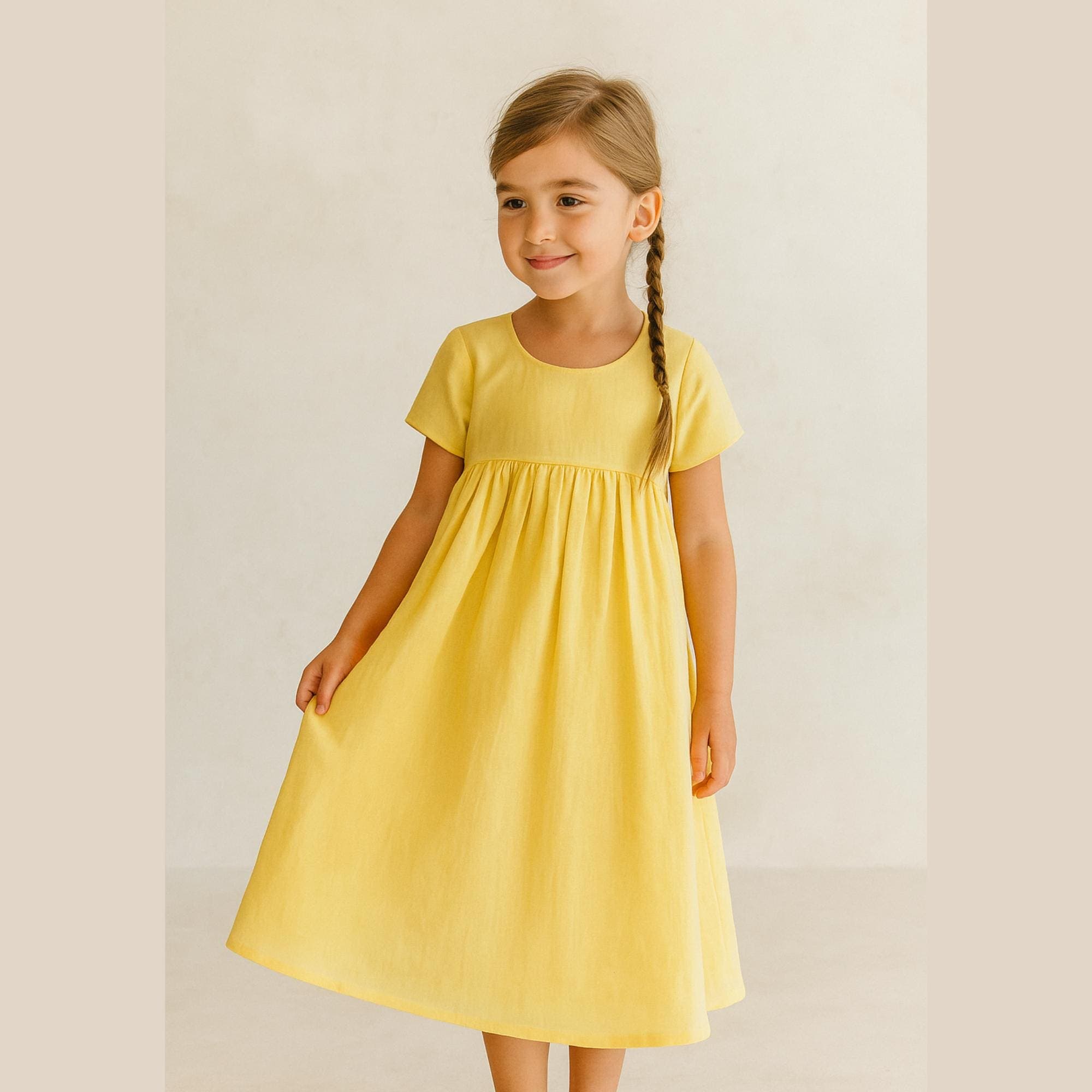 Girls Summer Dress Sewing Pattern (US 2-30 / EU 32-60) (Digital Download)