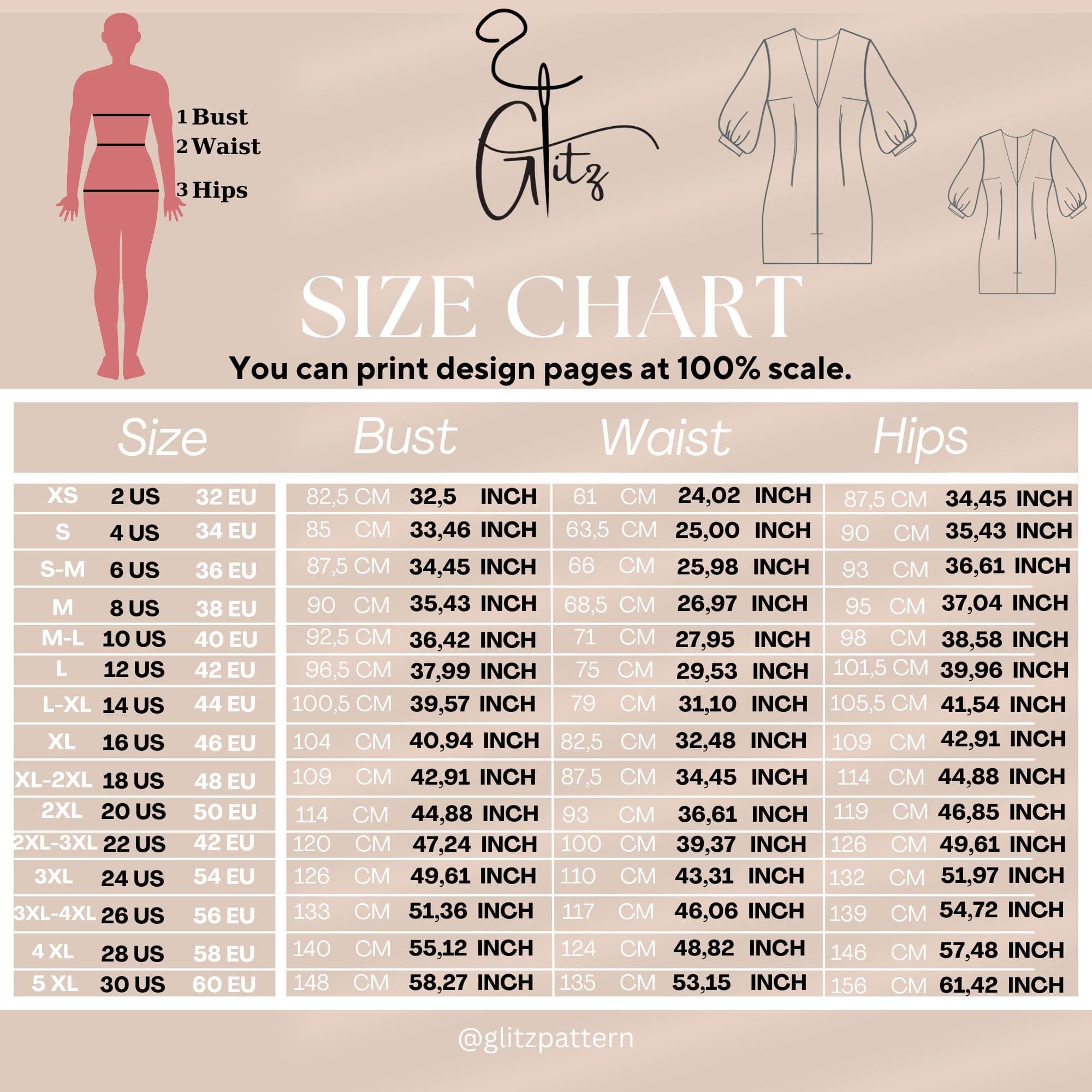 Luna Puff Sleeve Deep V Neck Mini Dress Sewing Pattern PDF Digital Pattern - image 4