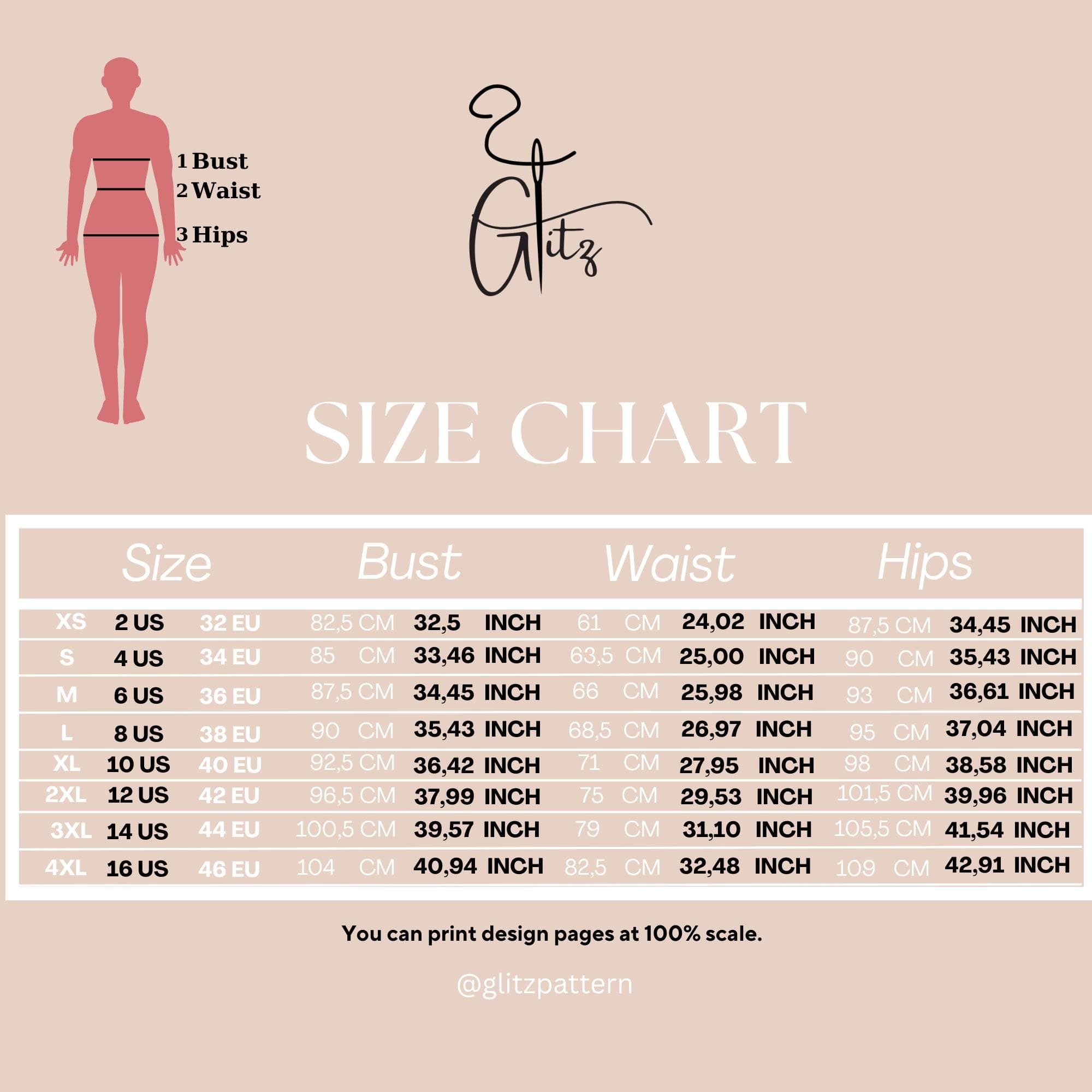 Maxi Dress Sewing Pattern PDF, Long Sleeve Dress Pattern, Princess Seam Dress, Bishop Sleeve, Floor Length Dress, Women XS-XXL - image 5