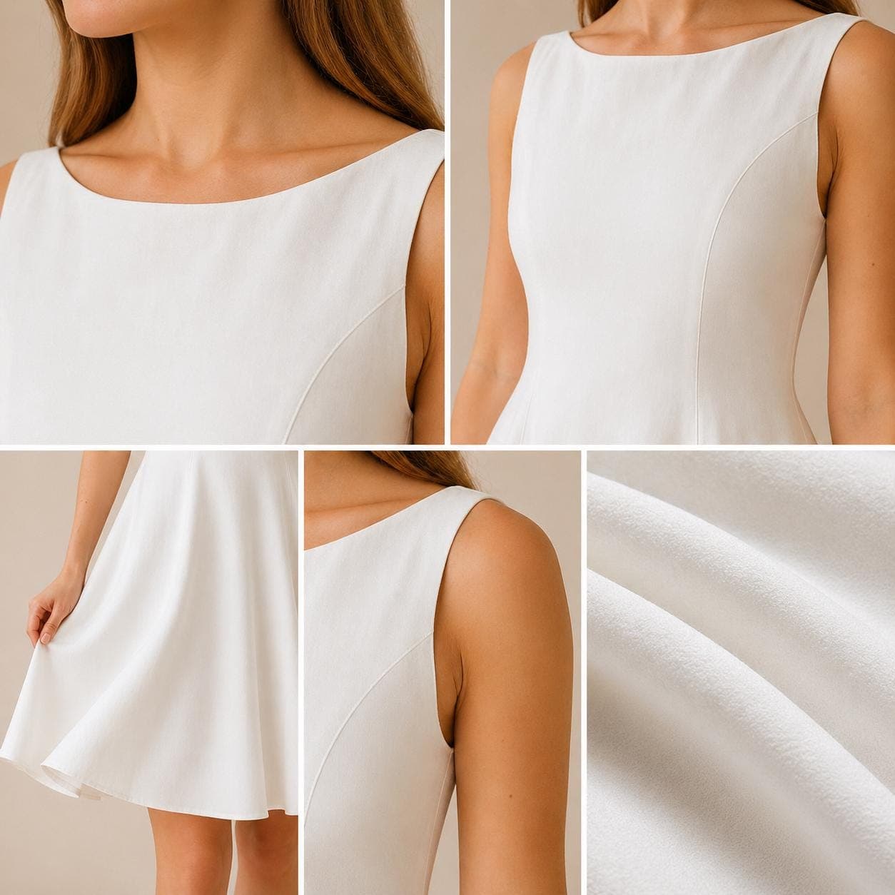 Sleeveless Mini Dress Sewing Pattern PDF, Boat Neck Dress Pattern, Fit and Flare Dress, Princess Seam Dress, Women XS-5XL - image 3