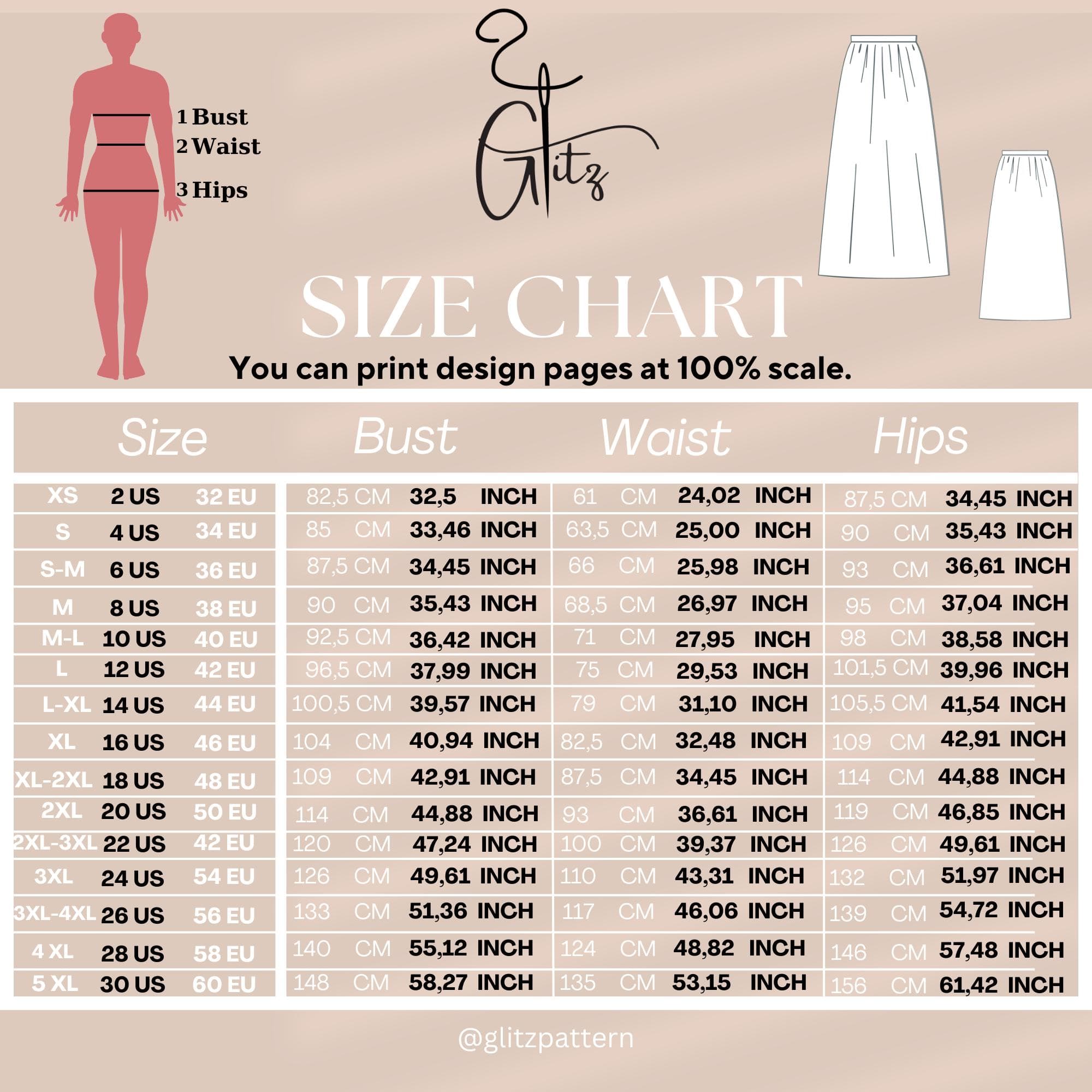 Clara Maxi Skirt Sewing Pattern Easy Digital PDF Plus Size Pattern - image 4