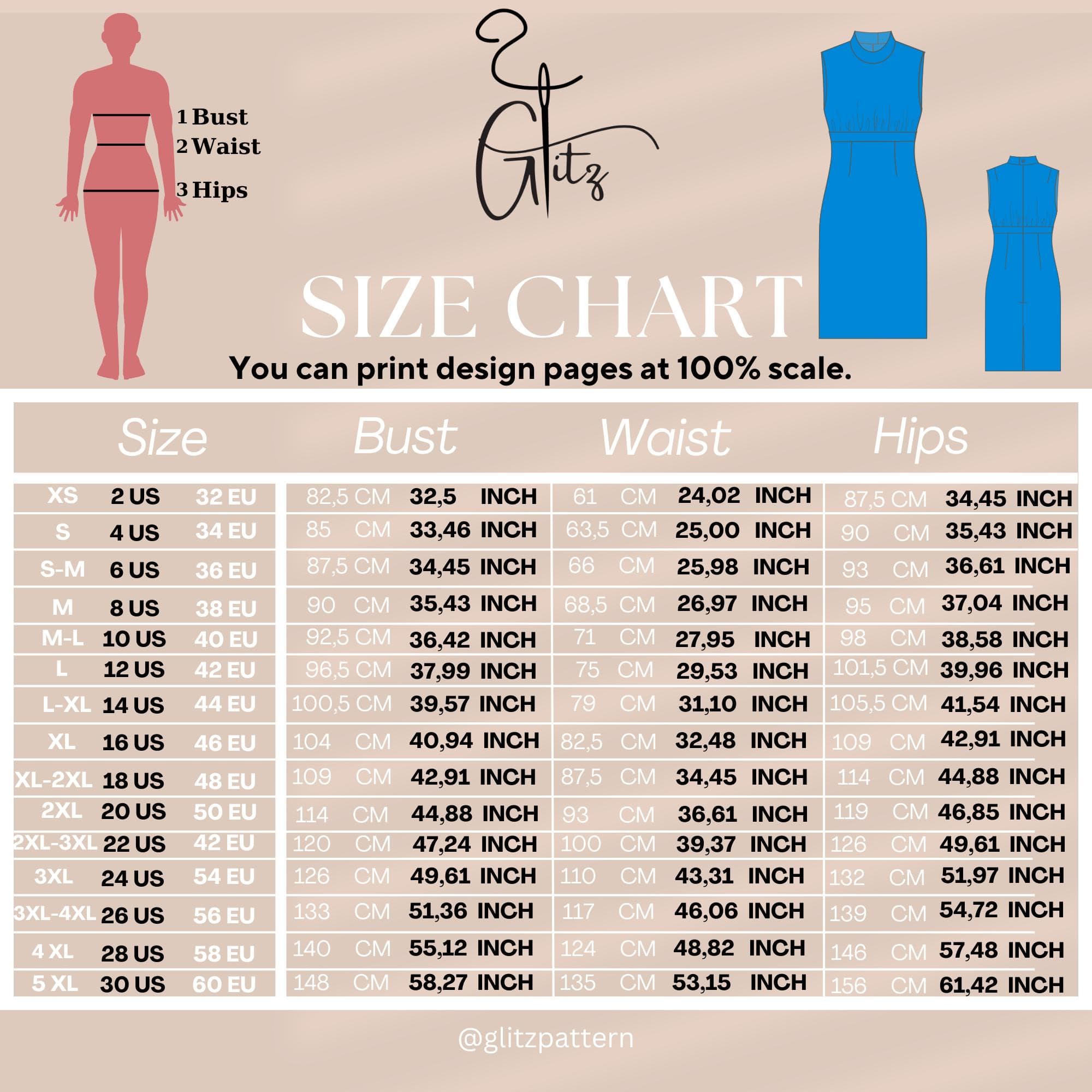 Elegant High Waist Dress Sewing Pattern PDF, Ruched Bust Midi Dress, Stand Collar Sleeveless Dress Pattern, 3/4 Circle Skirt, Women XS-5XL - image 5