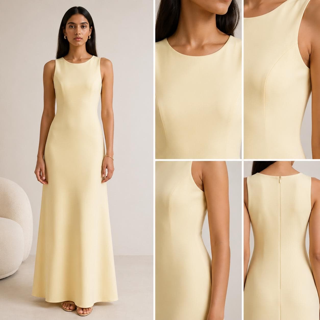 Satin Maxi Evening Dress Sewing Pattern, Beginner Friendly (PDF Pattern, US 2-30) - image 3