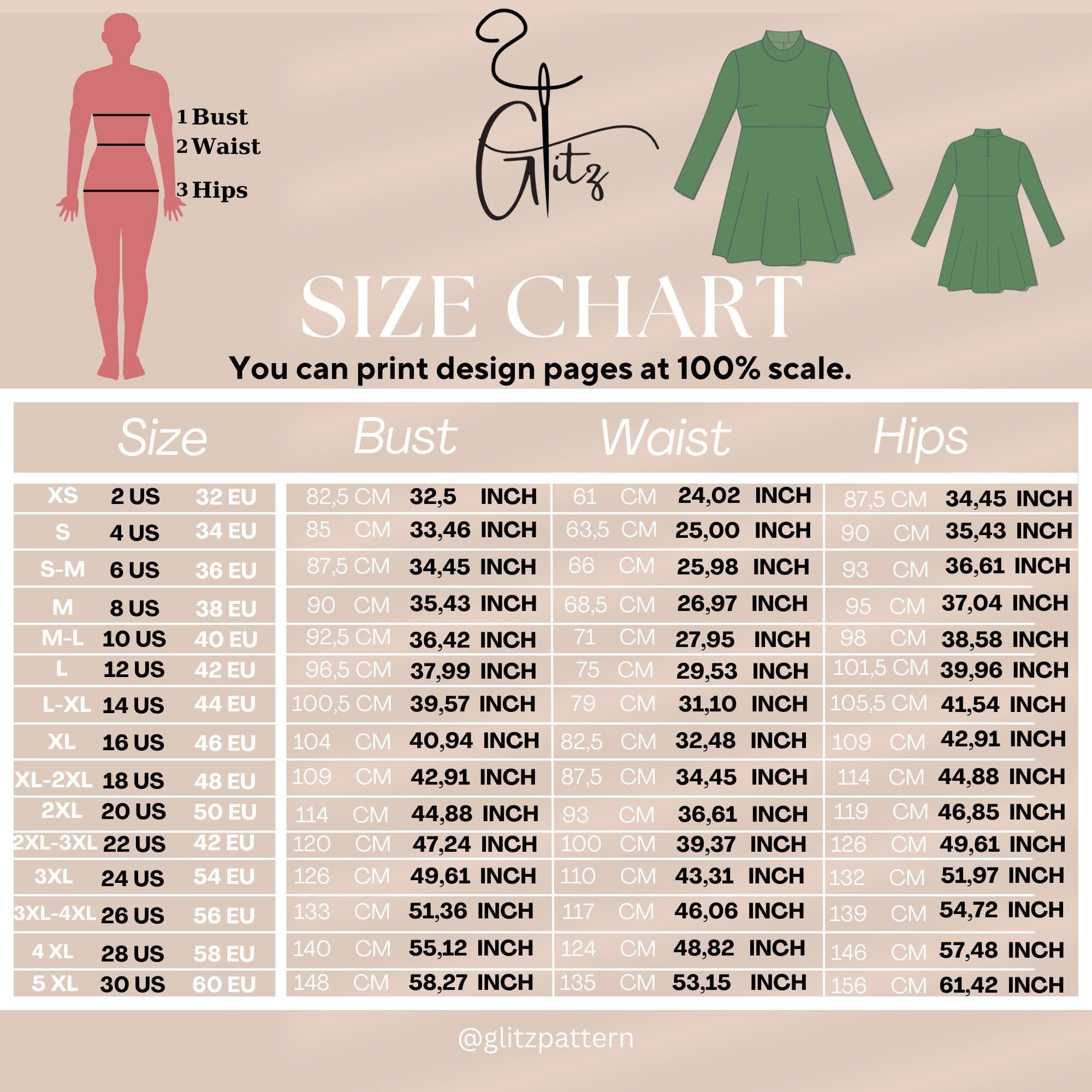 A Line Mini Dress with Long Sleeve and High Neckline Sewing Pattern PDF - image 4