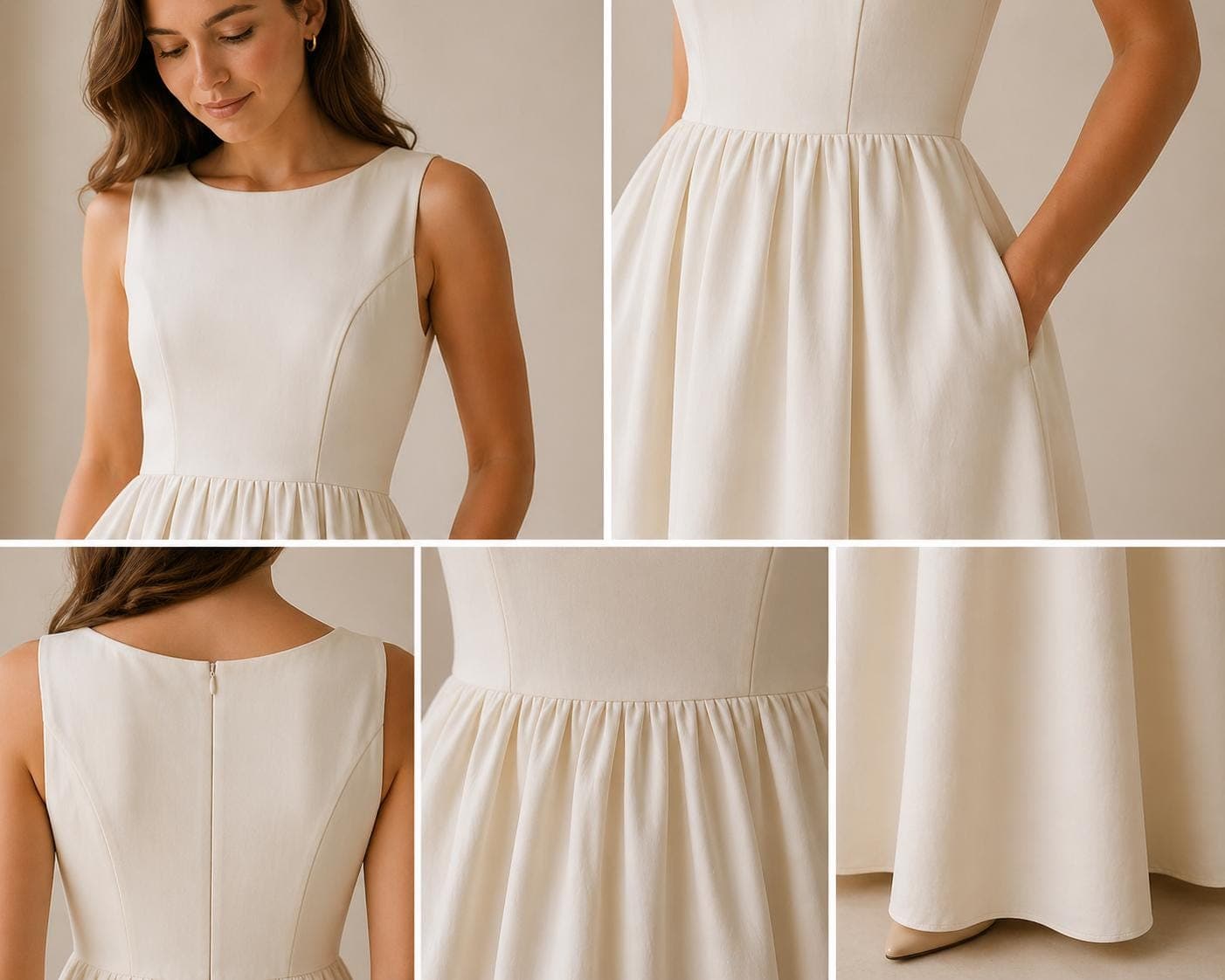 Maxi Dress Sewing Pattern: Sleeveless Boat Neck, Boho Style (PDF Pattern) - image 3