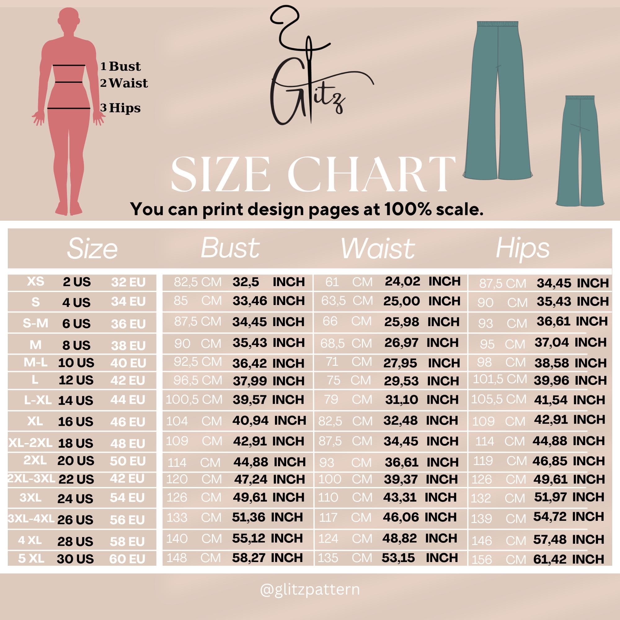 Long Wide Leg Summer Linen Pants Sewing Pattern Elastic Waist Trousers Digital Pattern Easy Pants Pattern High Waist Palazzo - image 5