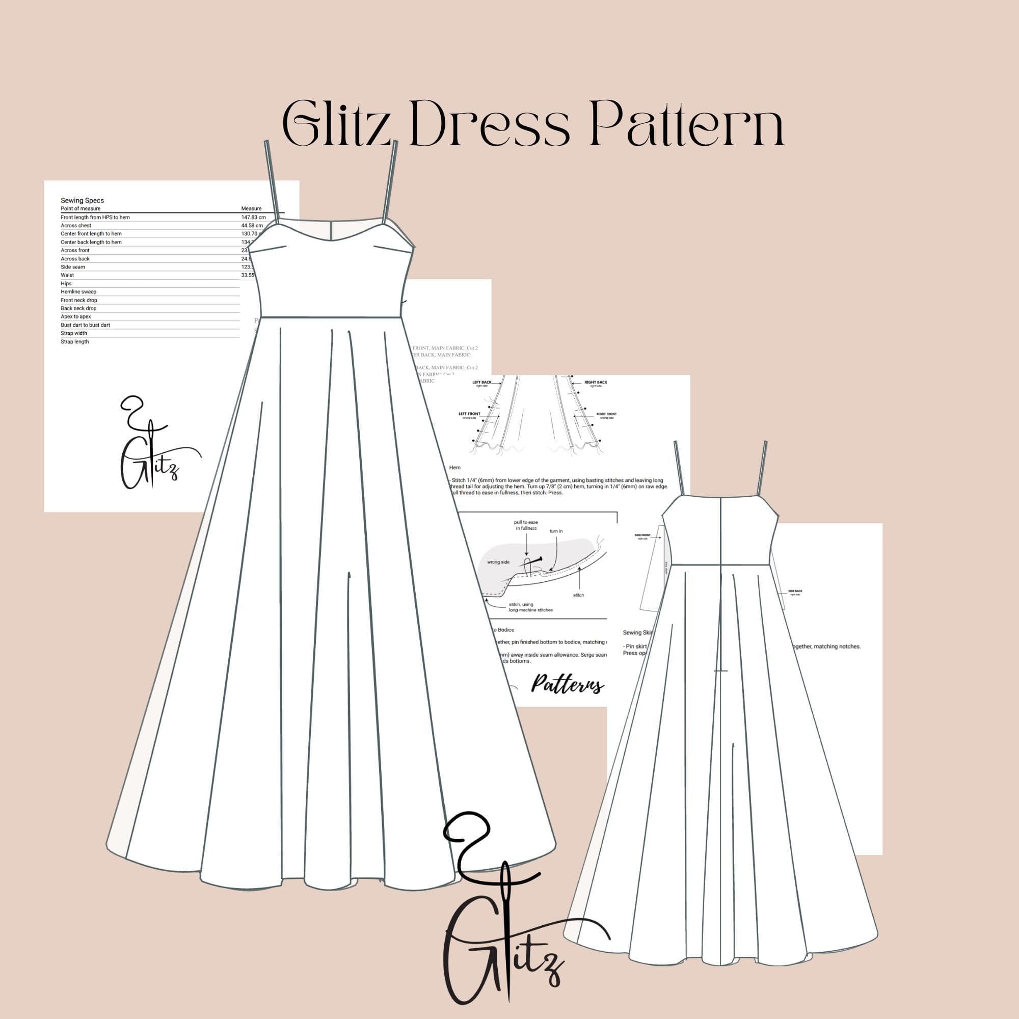 Maxi Evening Dress Sewing Pattern PDF, Strap Neck Dress Pattern, Elegant Formal Dress, Bridesmaid Dress, Easy Sewing Pattern, Women Dress - image 5