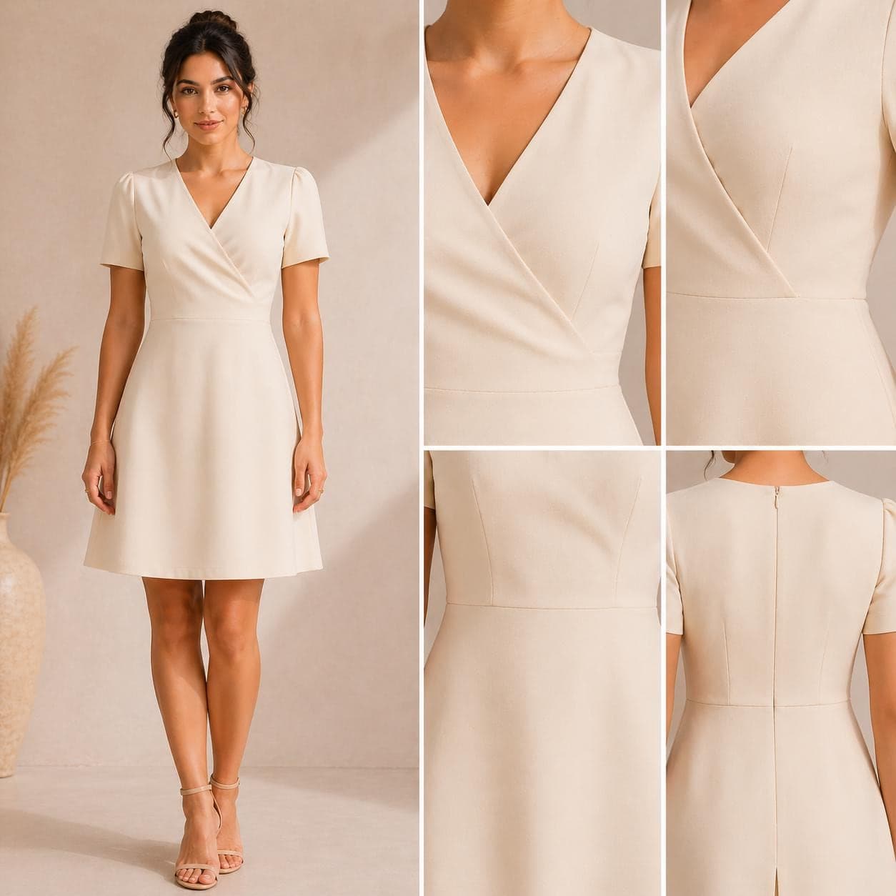 Wrap Mini Dress Sewing Pattern PDF, V Neck Dress Pattern, Short Sleeve Dress, A Line Dress Pattern, Beginner Sewing Pattern XS-5XL - image 3