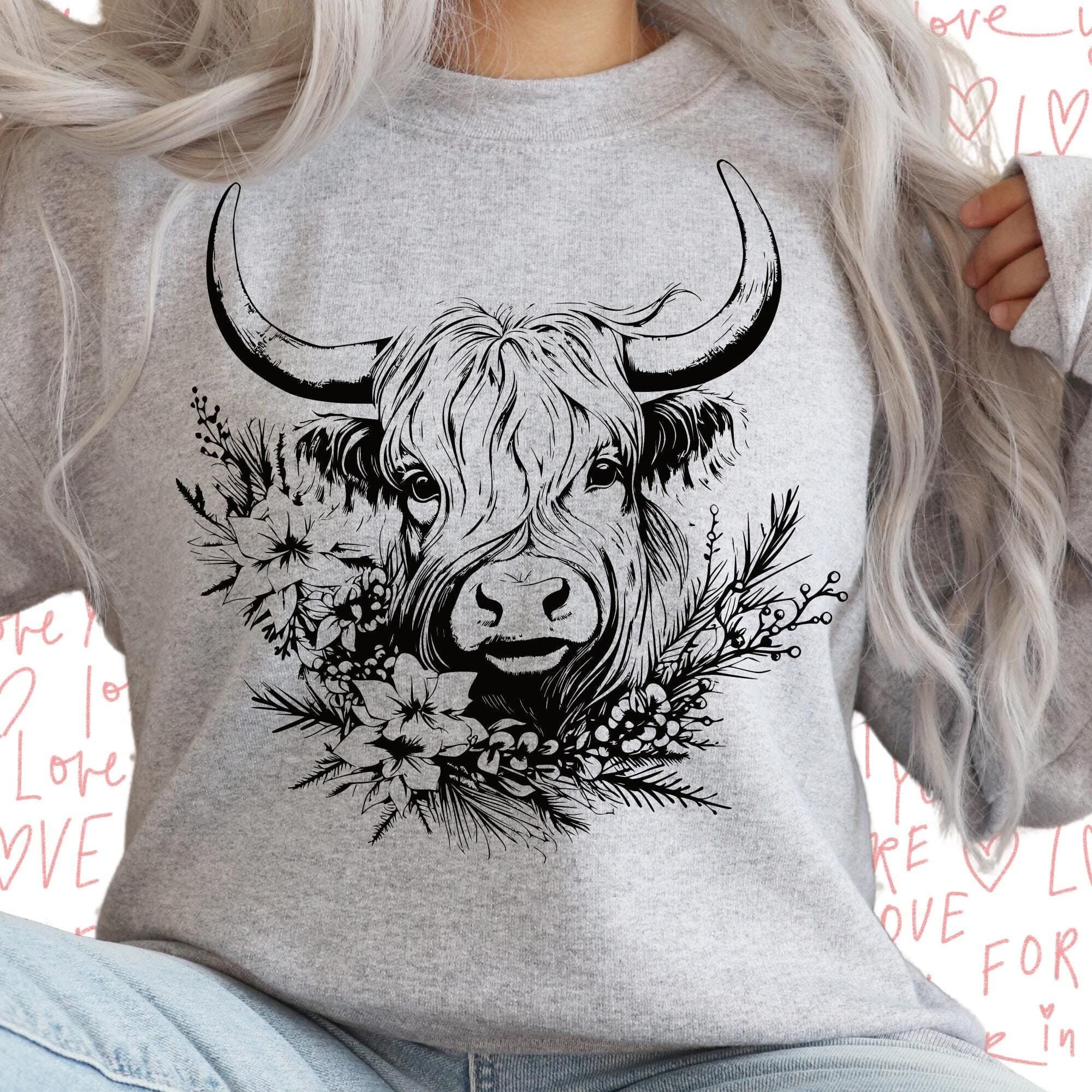 Saint Valentin Vache Highland Png, Coquette De La Saint Valentin, Saint Valentin Png, Design PNG Saint Valentin, Amour Png, Western Valentin, Design