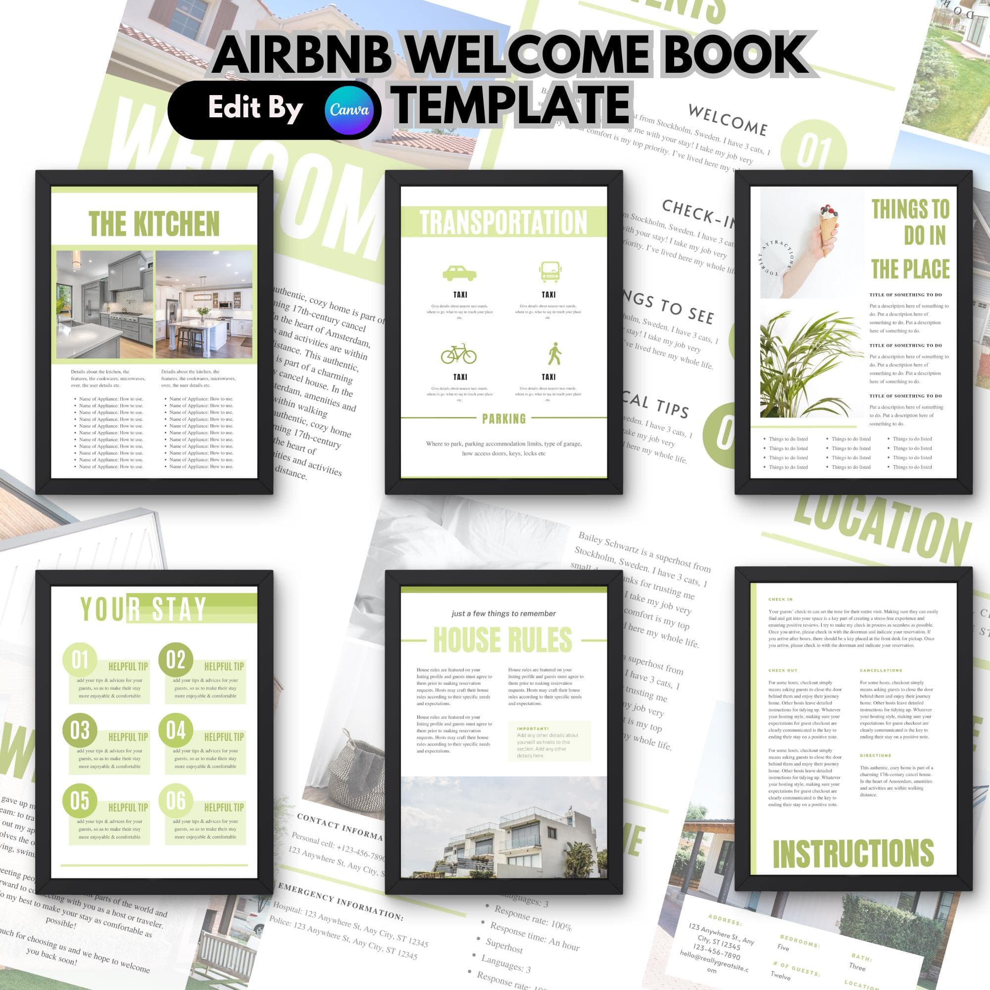 "Delight your guests with curated local recommendations! Restaurants, attractions, and hidden gems—this page is clickable, easy to customize, and perfect for enhancing the guest experience in your Airbnb or B&B."