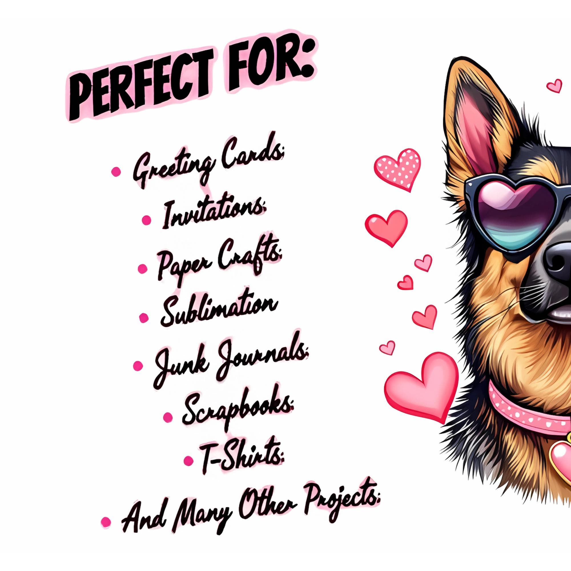17 Valentine Dogs clipart Bundle | Heart Dog PNG Clipart | Pet Sublimation Design | Trending PNG | pet valentine | 2025 Valentine editions - image 4