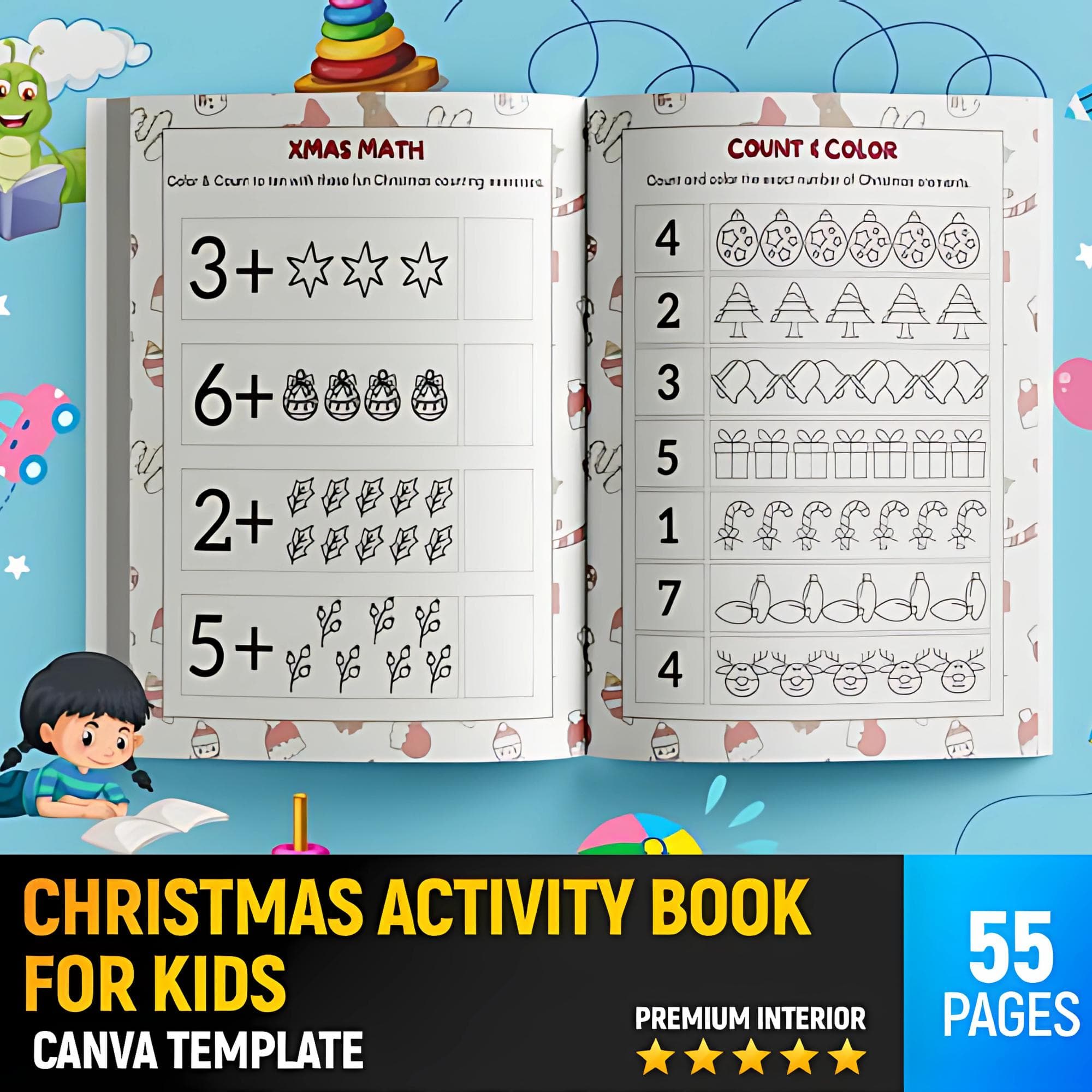 Activity Book for Kids - Christmas Edition - Fun Educational Holiday Worksheets - image 4