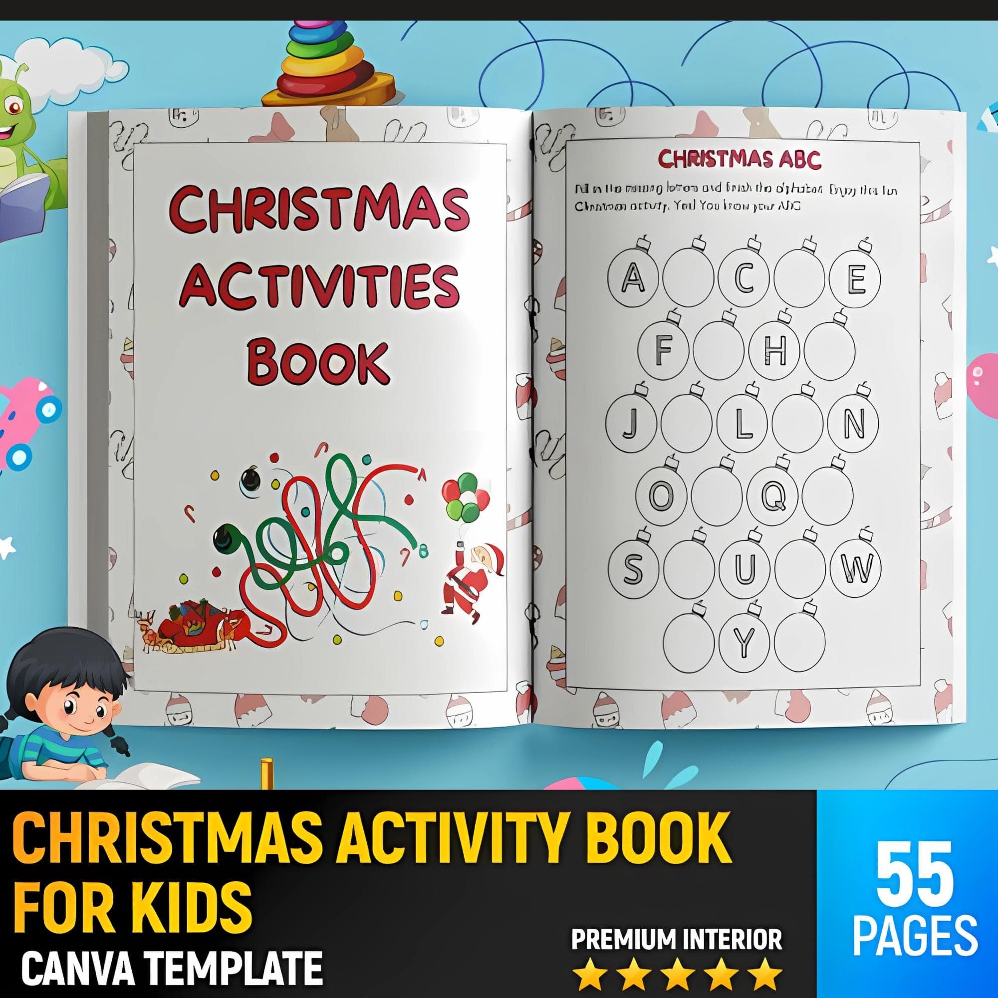 Activity Book for Kids - Christmas Edition - Fun Educational Holiday Worksheets - image 3