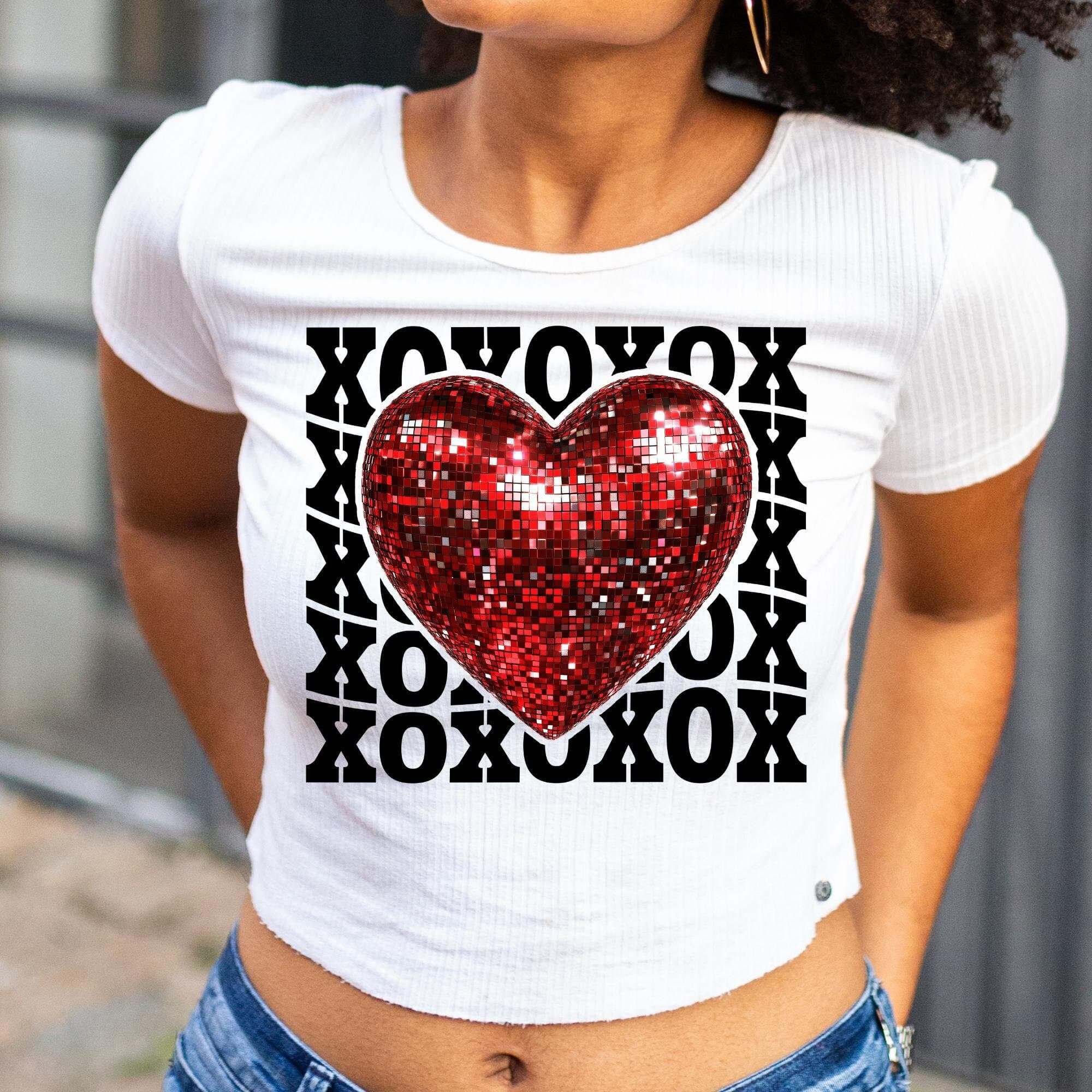 Valentine Day XOXO Heart PNG - Retro Sublimation Design -  XOXO Graphic - Trending PNGs - Valentine's Day Graphic - Retro xoxo - Love Design