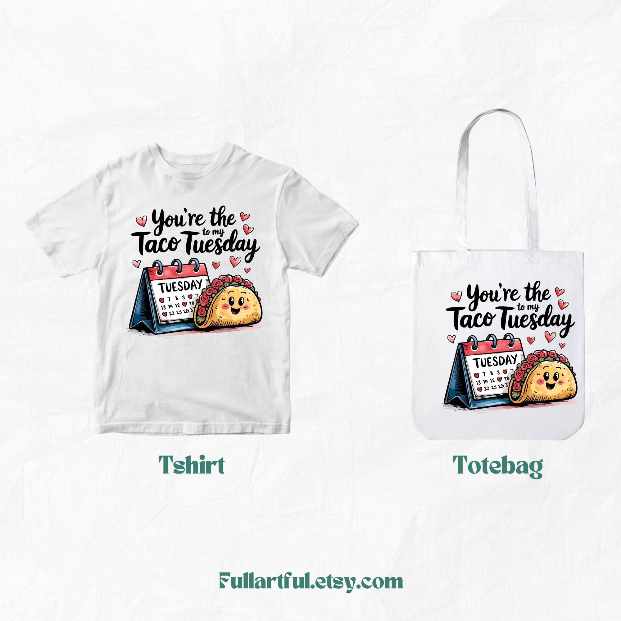 Funny Couple SVG - You're The TACO To My Tuesday PNG | Matching Love Design | Cute Digital File | Trending Png - image 4