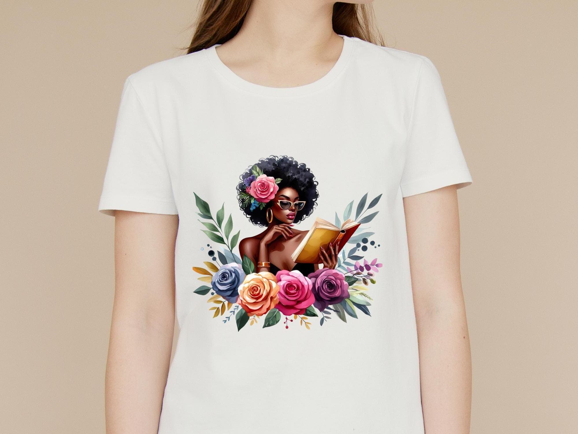 Black Women Reading Designs | African-American Clipart | Sublimation SVG Files for T-Shirts, Mugs, Tote Bags & More | SVG Designs - image 3