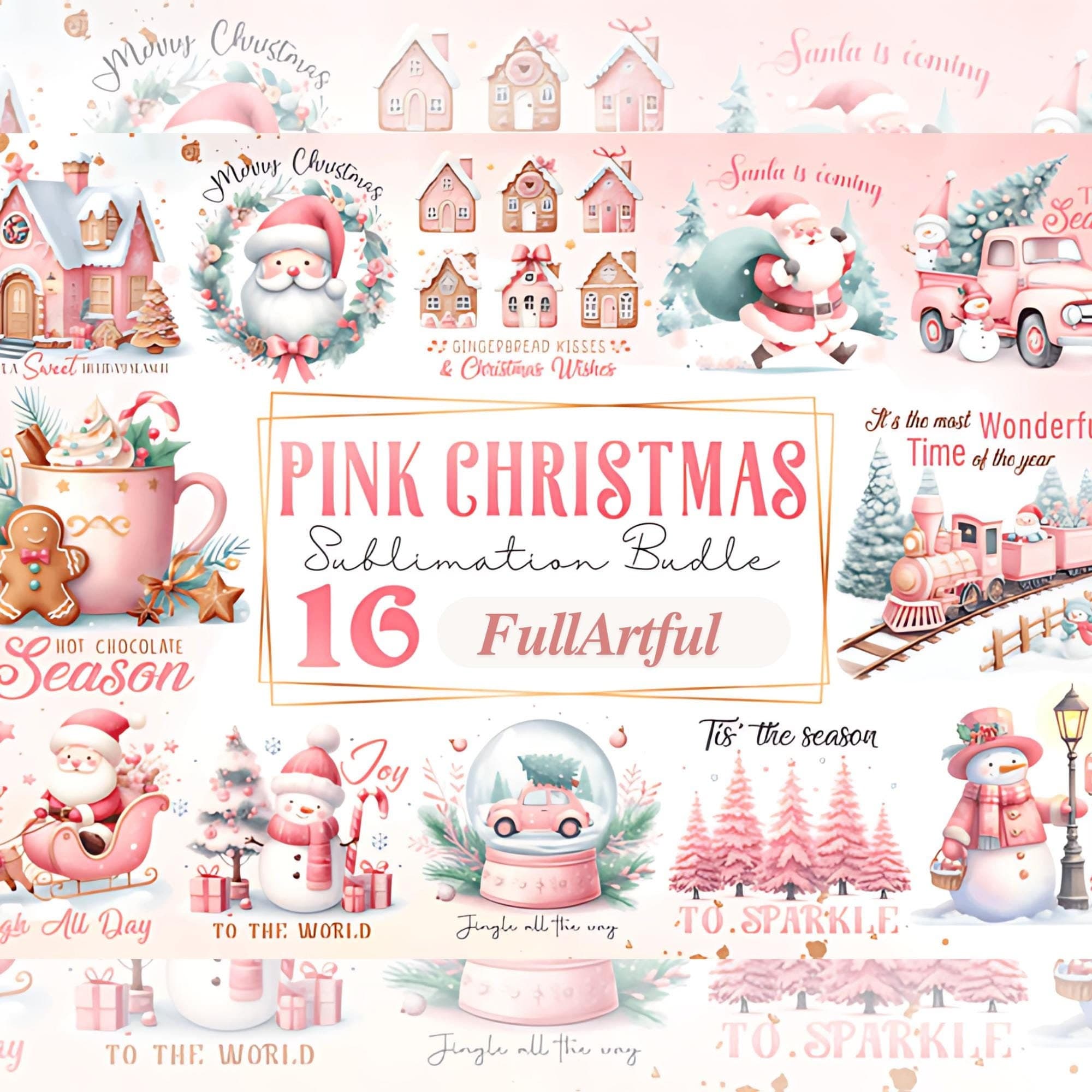 christmas PNG, christmas SVG, Stickers PNG, Pink christmas, png designs, holiday png, christmas sticker png,