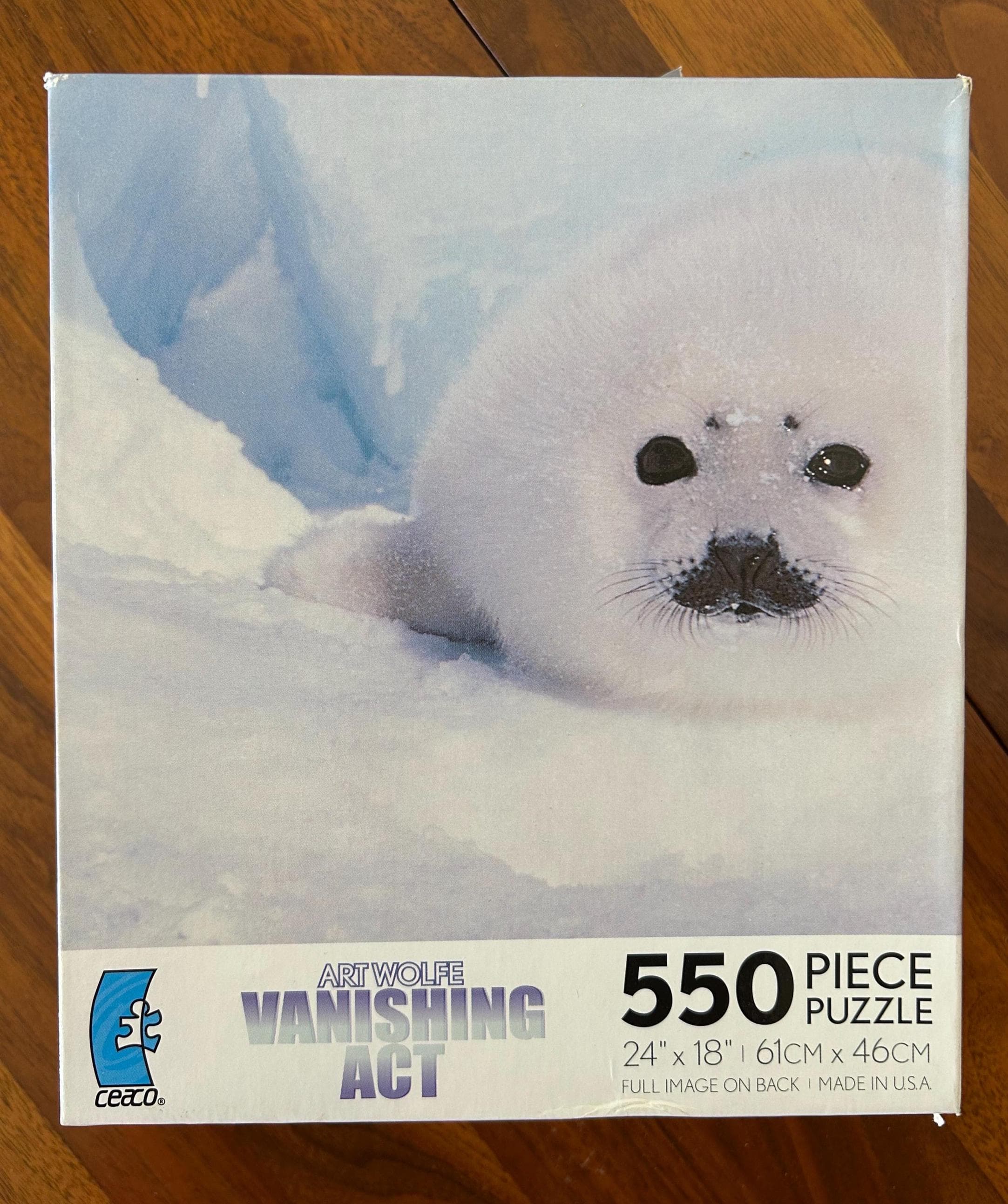 Ceaco Vanishing Act Jigsaw Puzzle - Art Wolfe Seal Image - 550 Pieces
