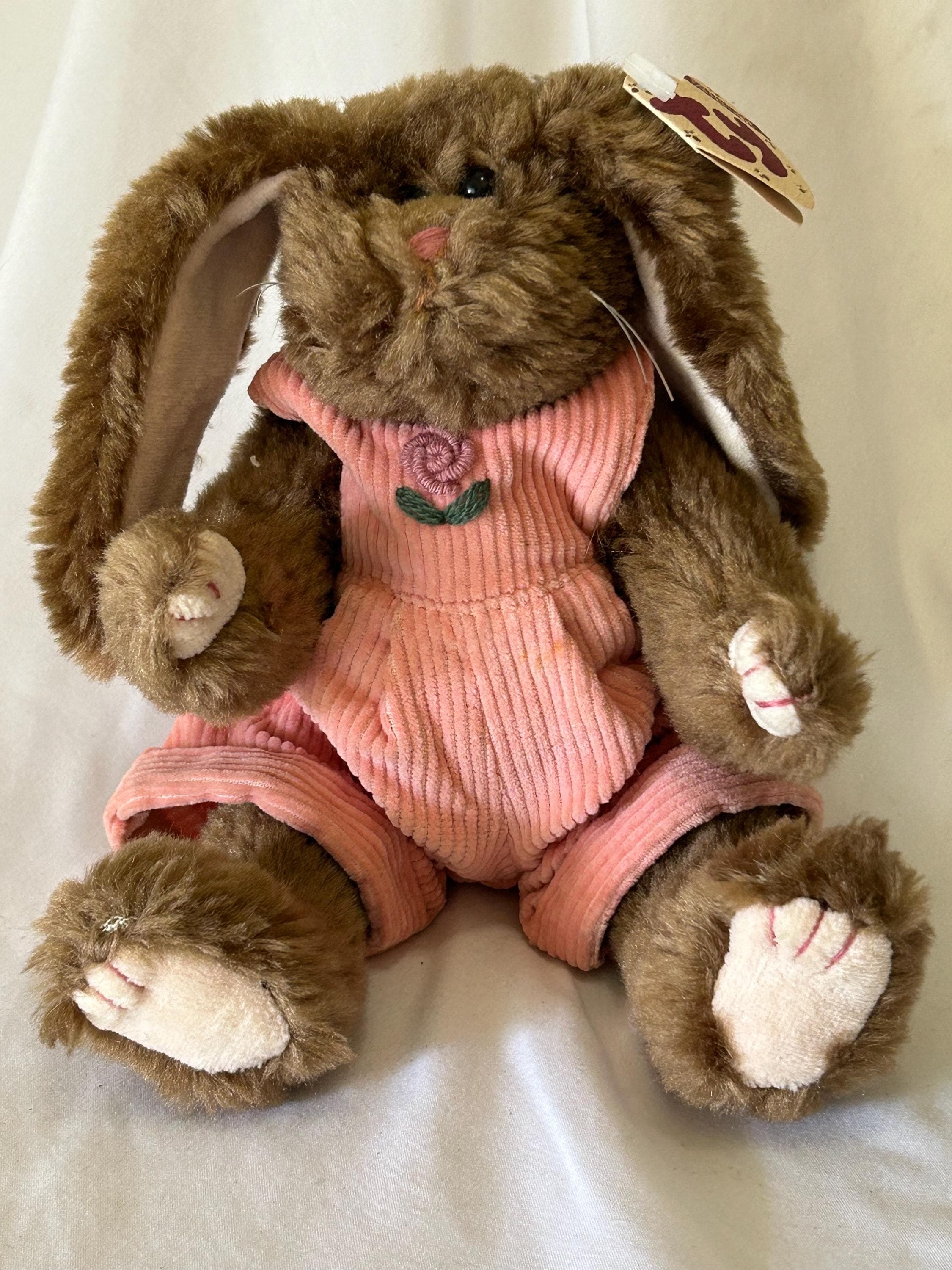 Rare Vintage TY Rose Bunny: 1993 Collectible Plush Rabbit