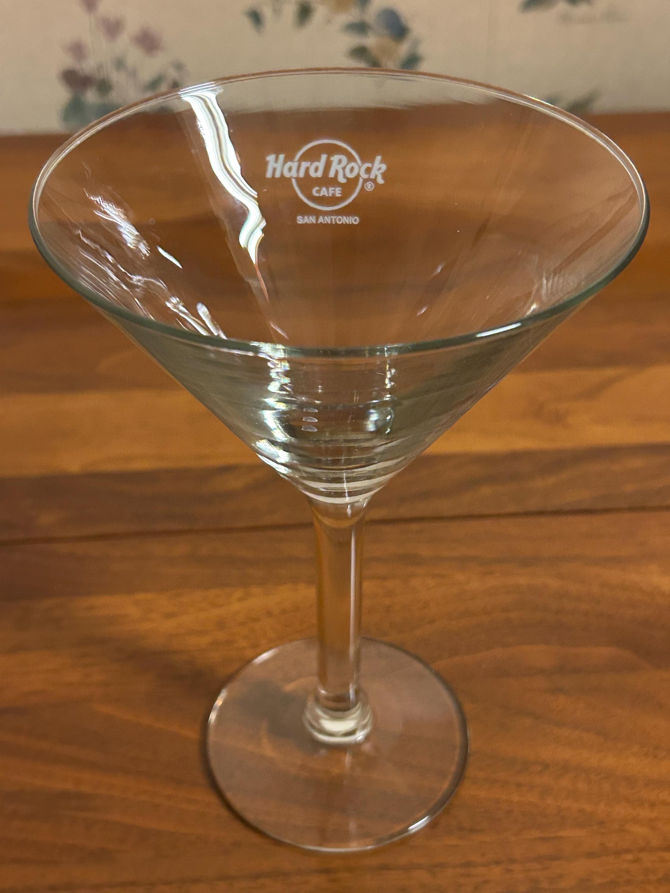Vintage Hard Rock Cafe - San Antonio - Cocktail Glass 7" Tall