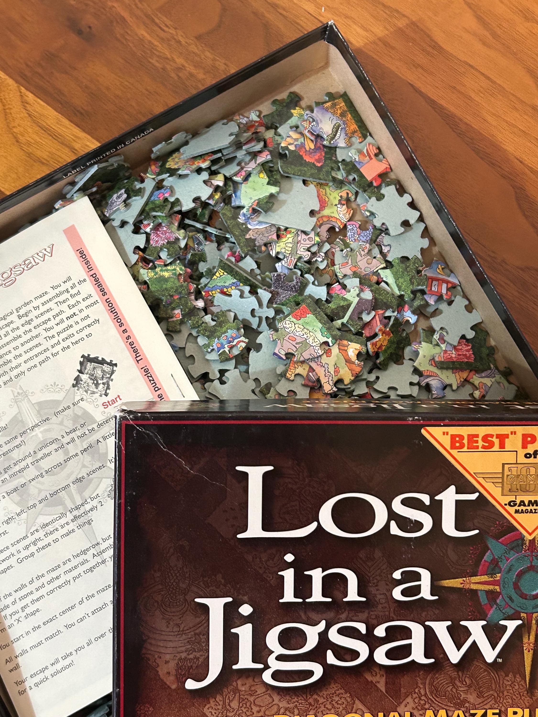 Lost in a Jigsaw - The Diagonal Maze Puzzle - Escape from Eden, Used, Complete