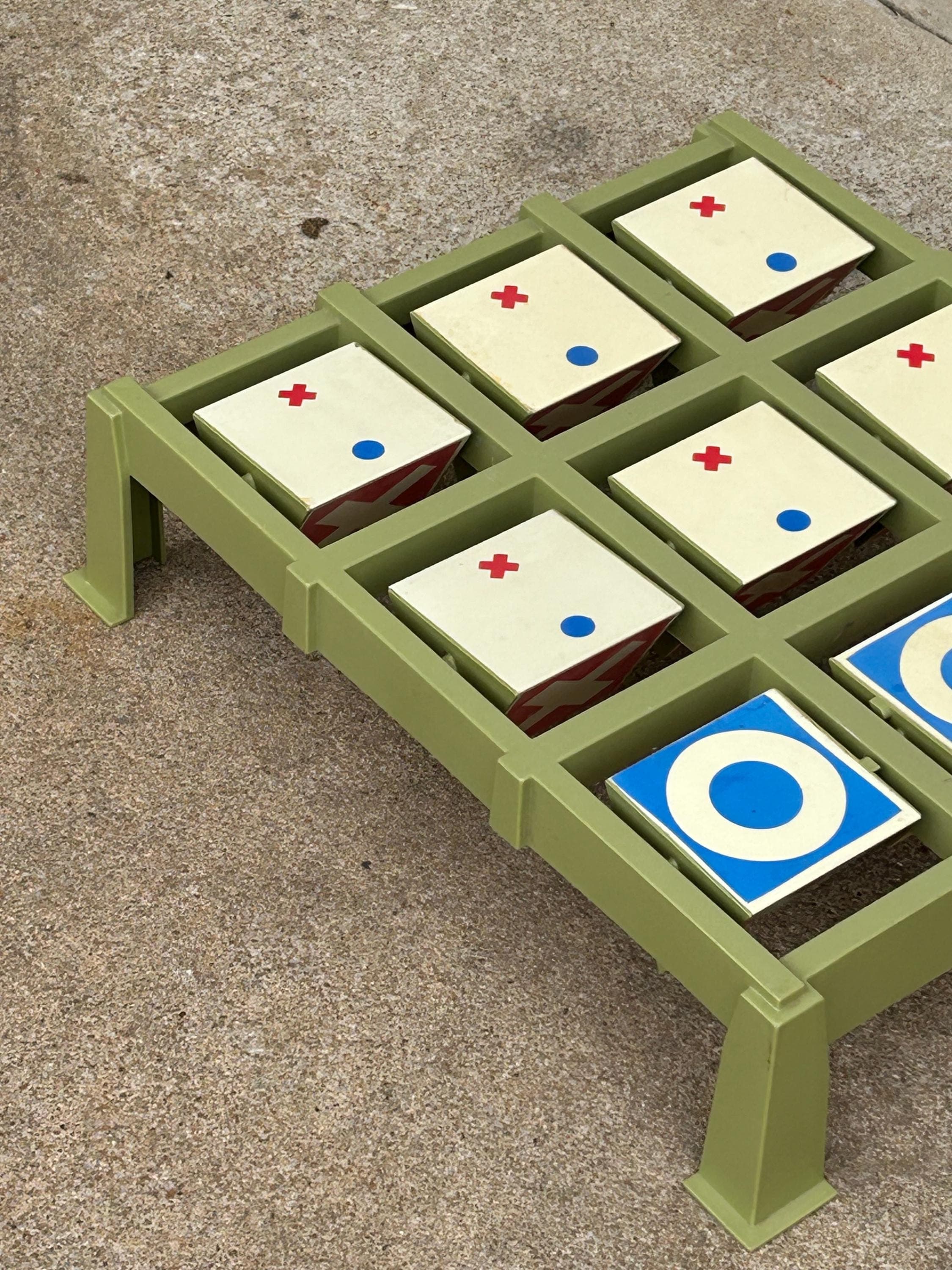 Vintage Ideal Toss Across Game Board - Tic Tac Toe Floor Game 1969 Early Version