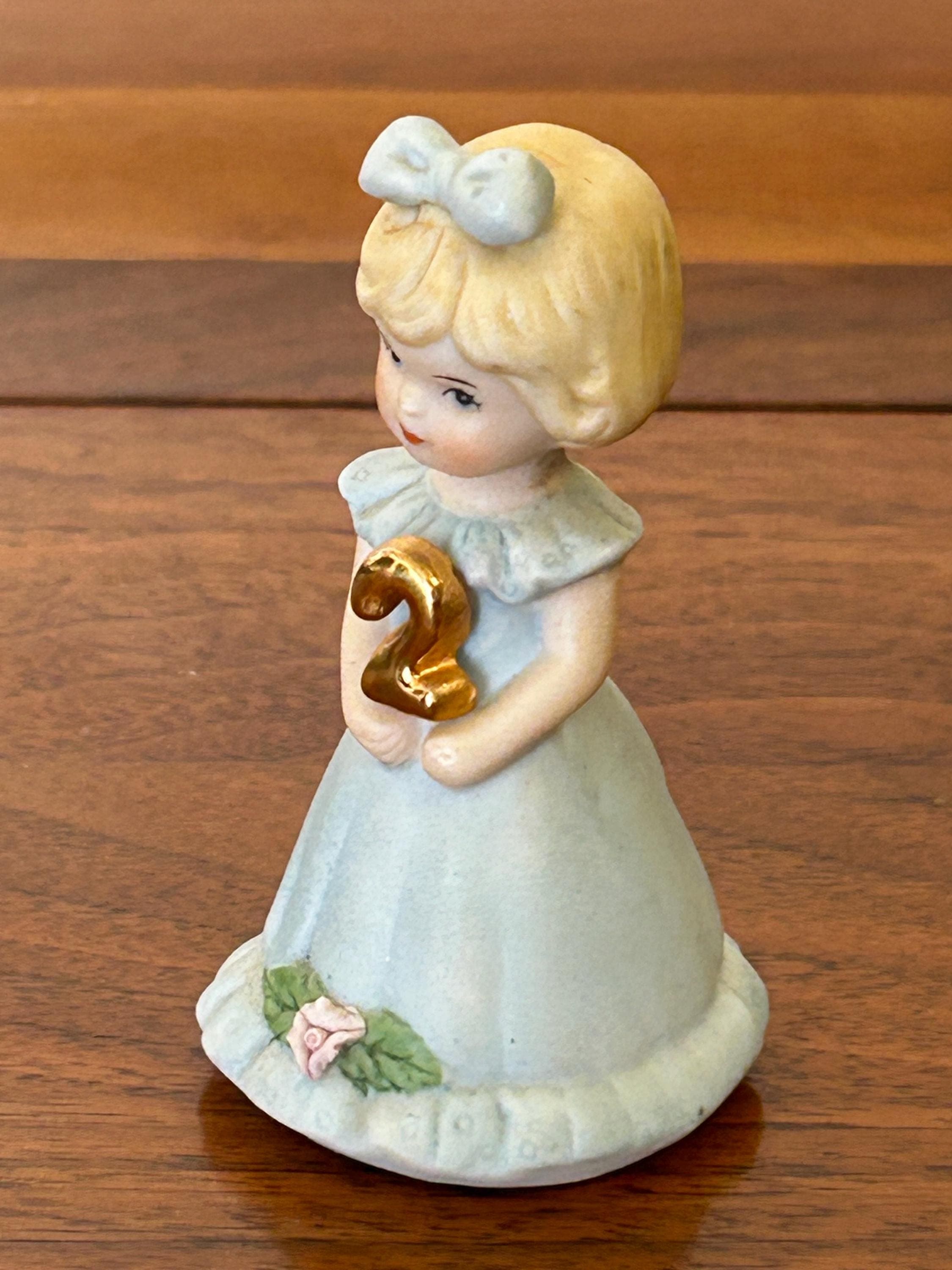 Vintage Growing Up Birthday Girls 2nd Birthday Girl Figurine 3"