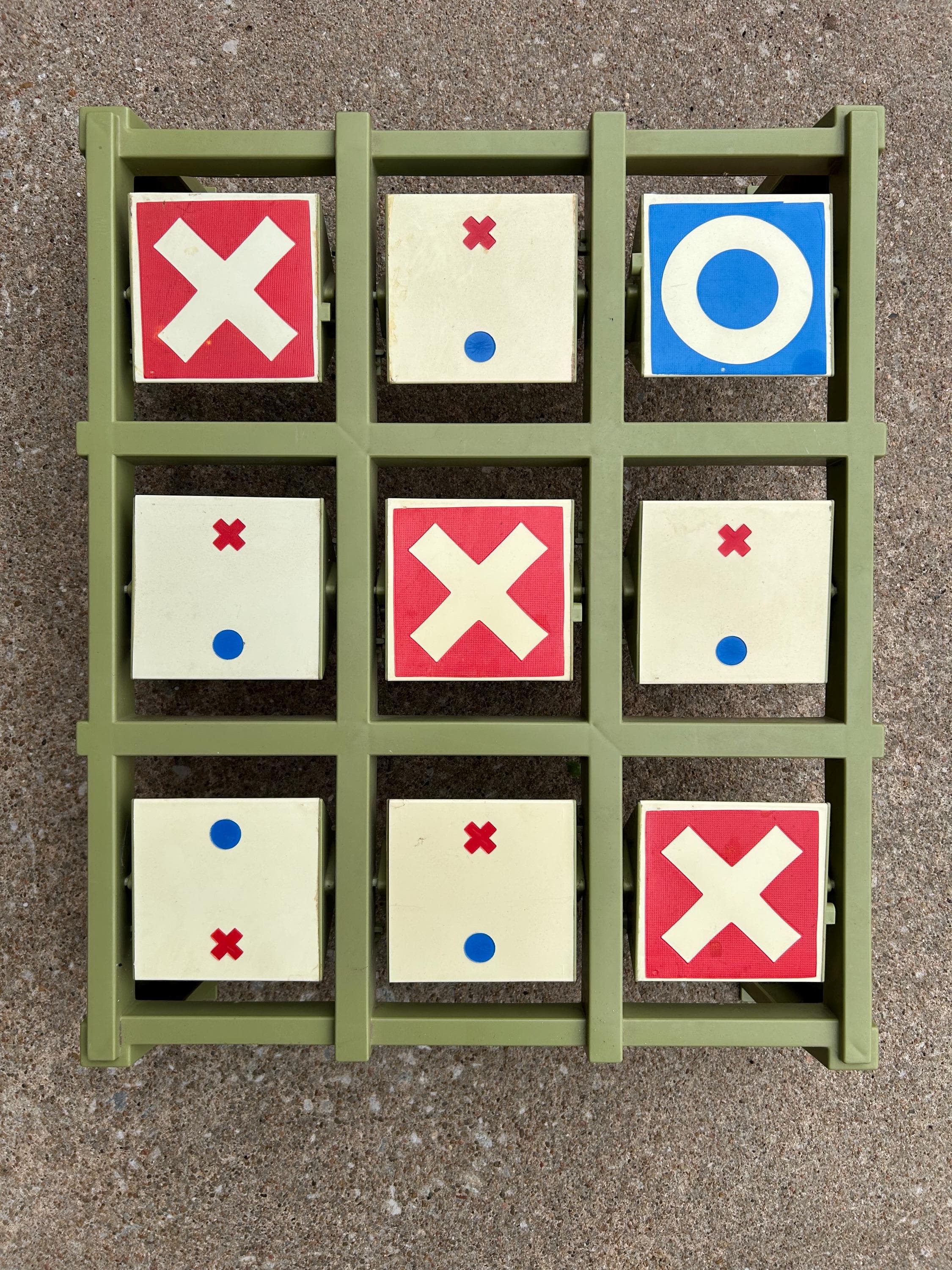 Vintage Ideal Toss Across Game Board - Tic Tac Toe Floor Game 1969 Early Version