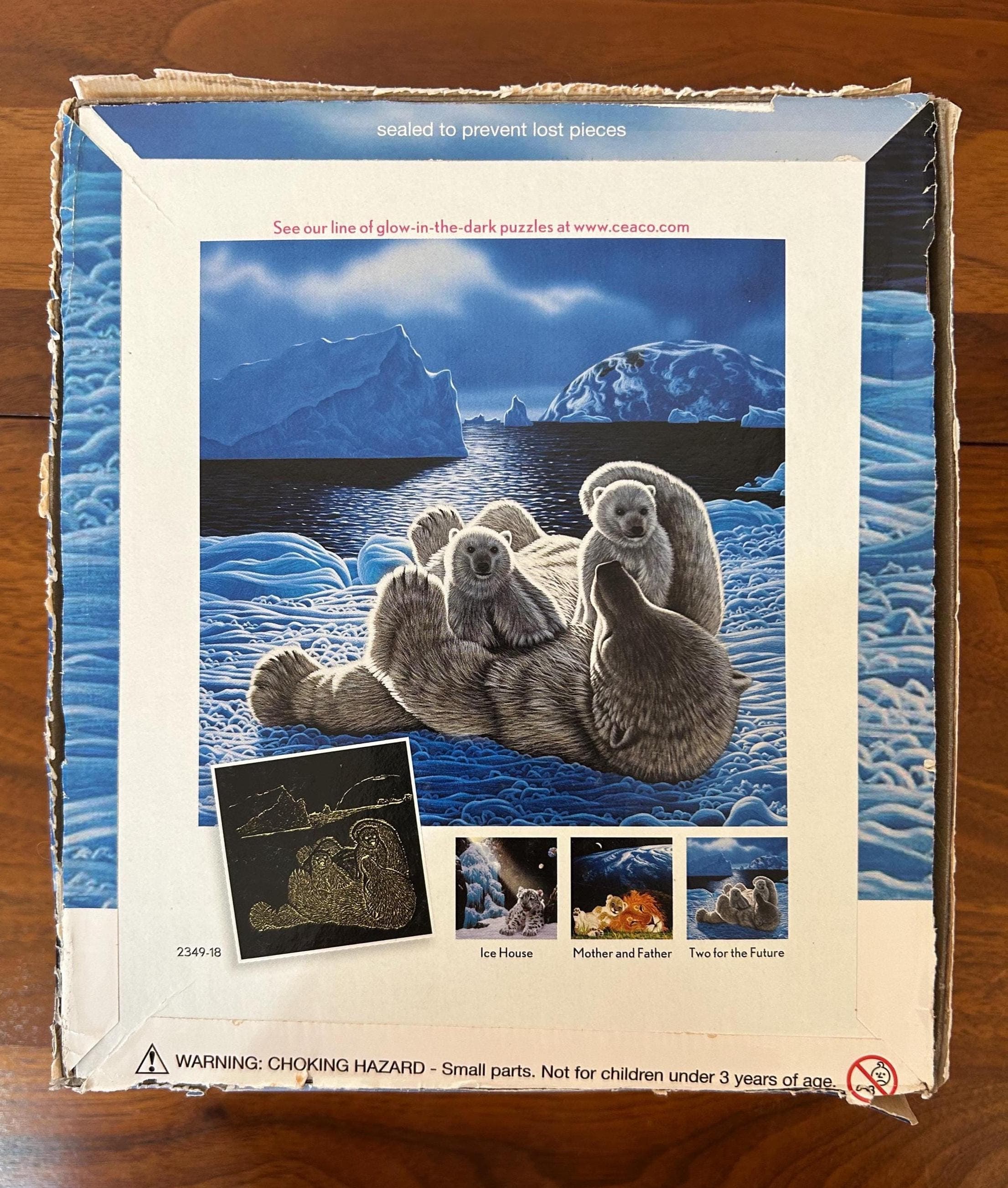 Ceaco Glow in the Dark Polar Bear Jigsaw Puzzle - 550 Pieces Schimmel