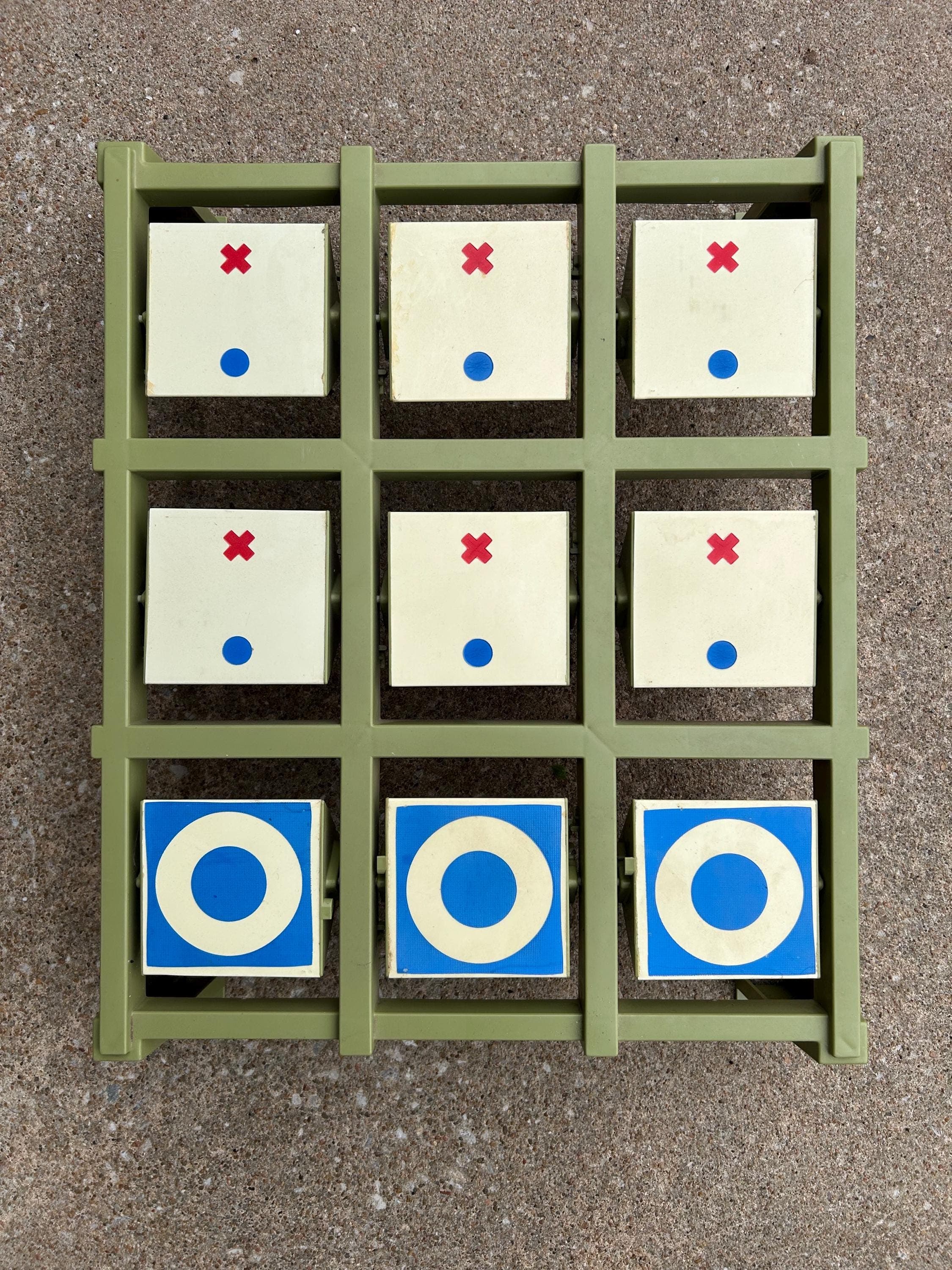 Vintage Ideal Toss Across Game Board - Tic Tac Toe Floor Game 1969 Early Version