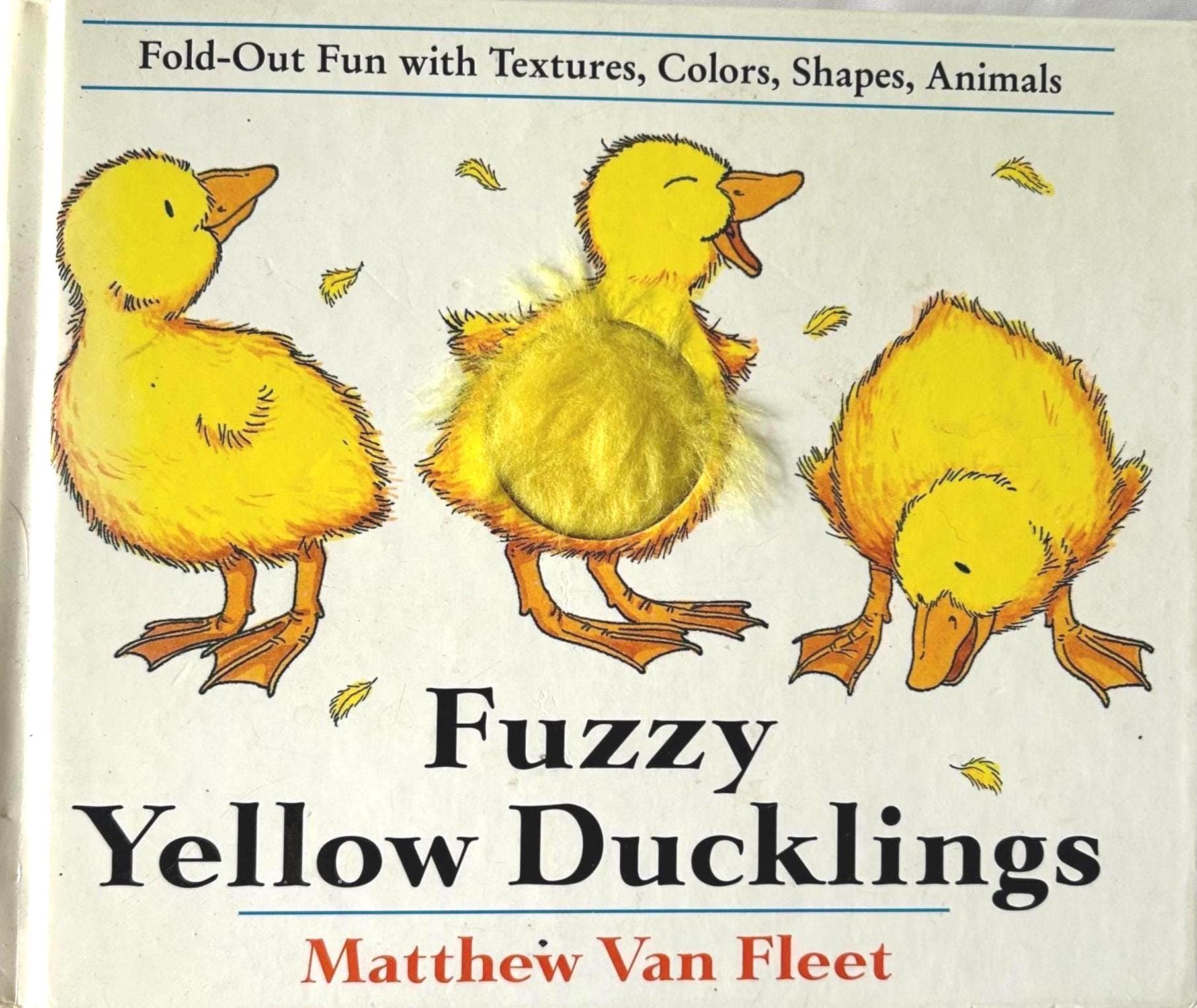 Vintage Fuzzy Yellow Ducklings Book by Matthew Van Fleet - Touch and Feel