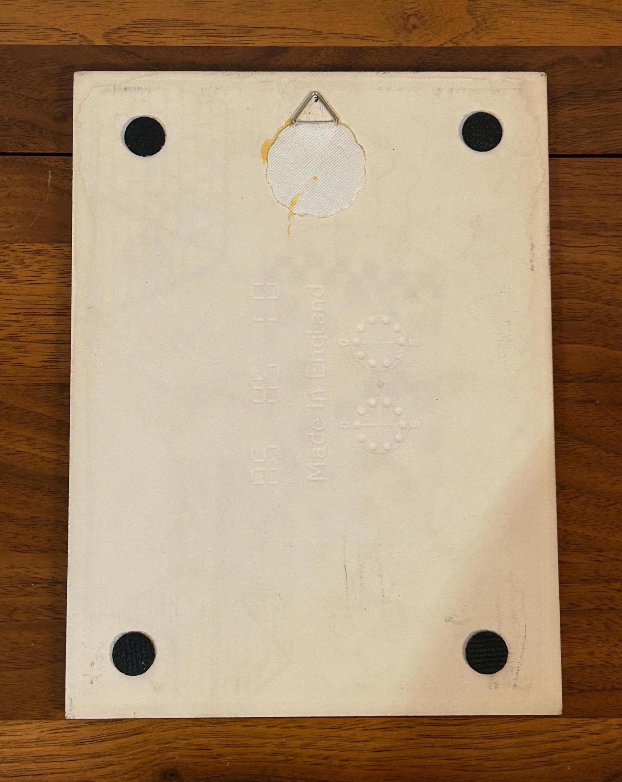 Vintage Ceramic Wedding Plaque - Made in England - Floral Design