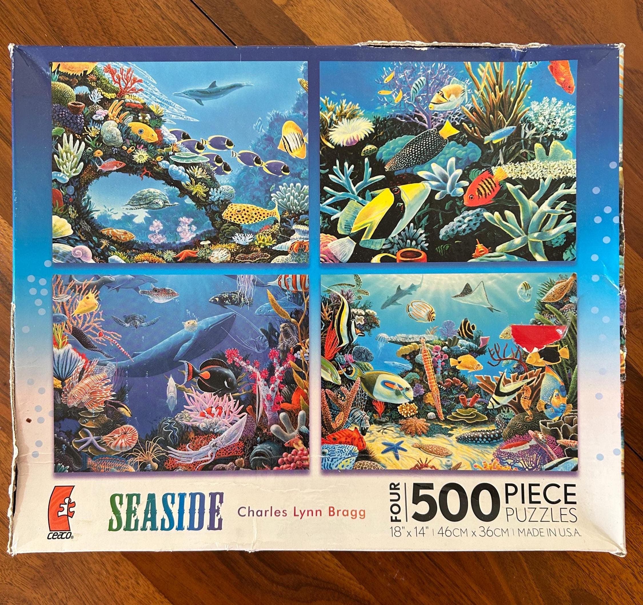 Seaside Jigsaw Puzzle - Charles Lynn Bragg - 4 Puzzles - 500 pieces each
