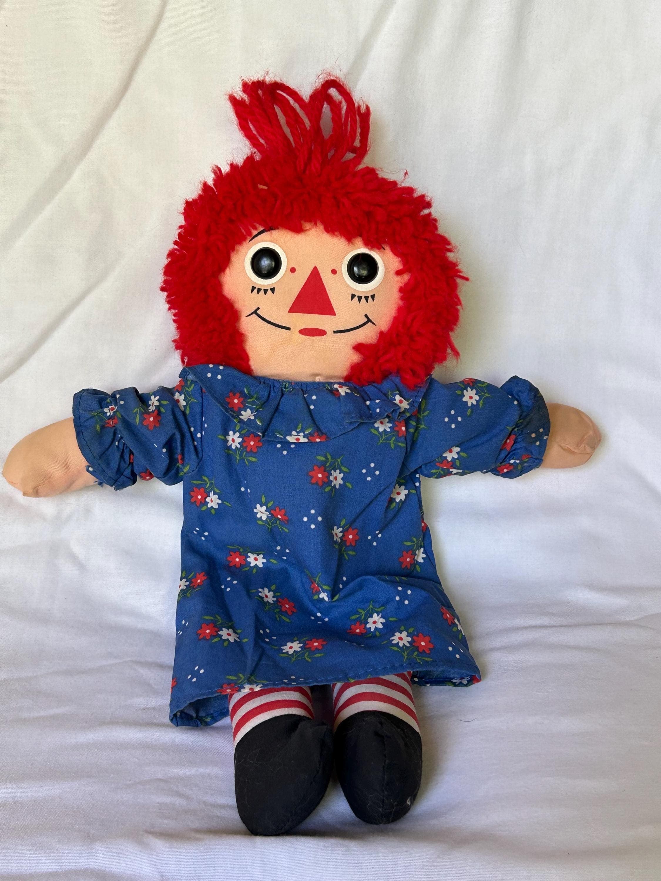 Vintage 1987 Playskool Raggedy Ann Doll: 12" Soft Cloth