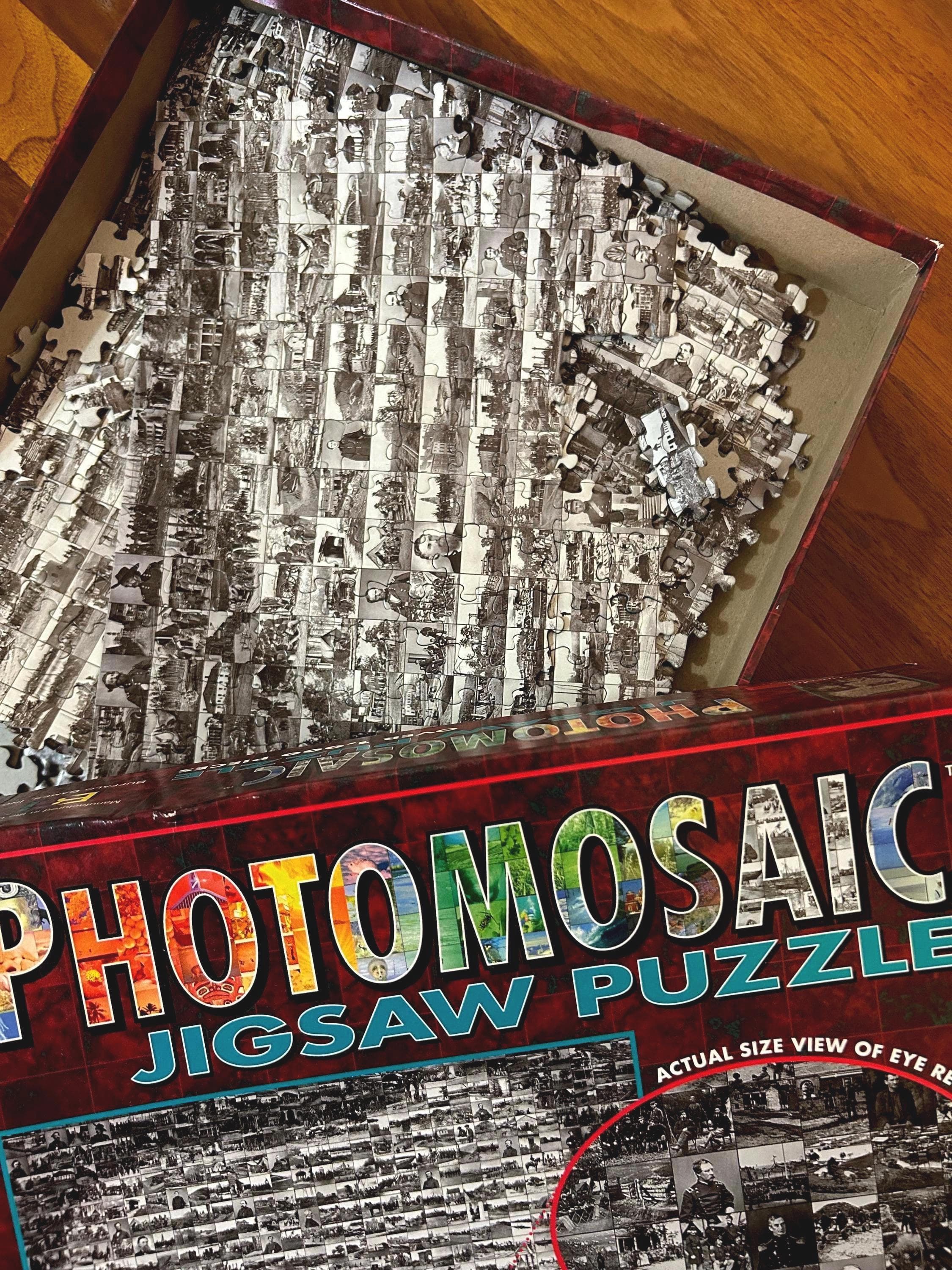 BGI Photomosaic Lincoln Jigsaw Puzzle - Used, Complete - 1026 Pieces