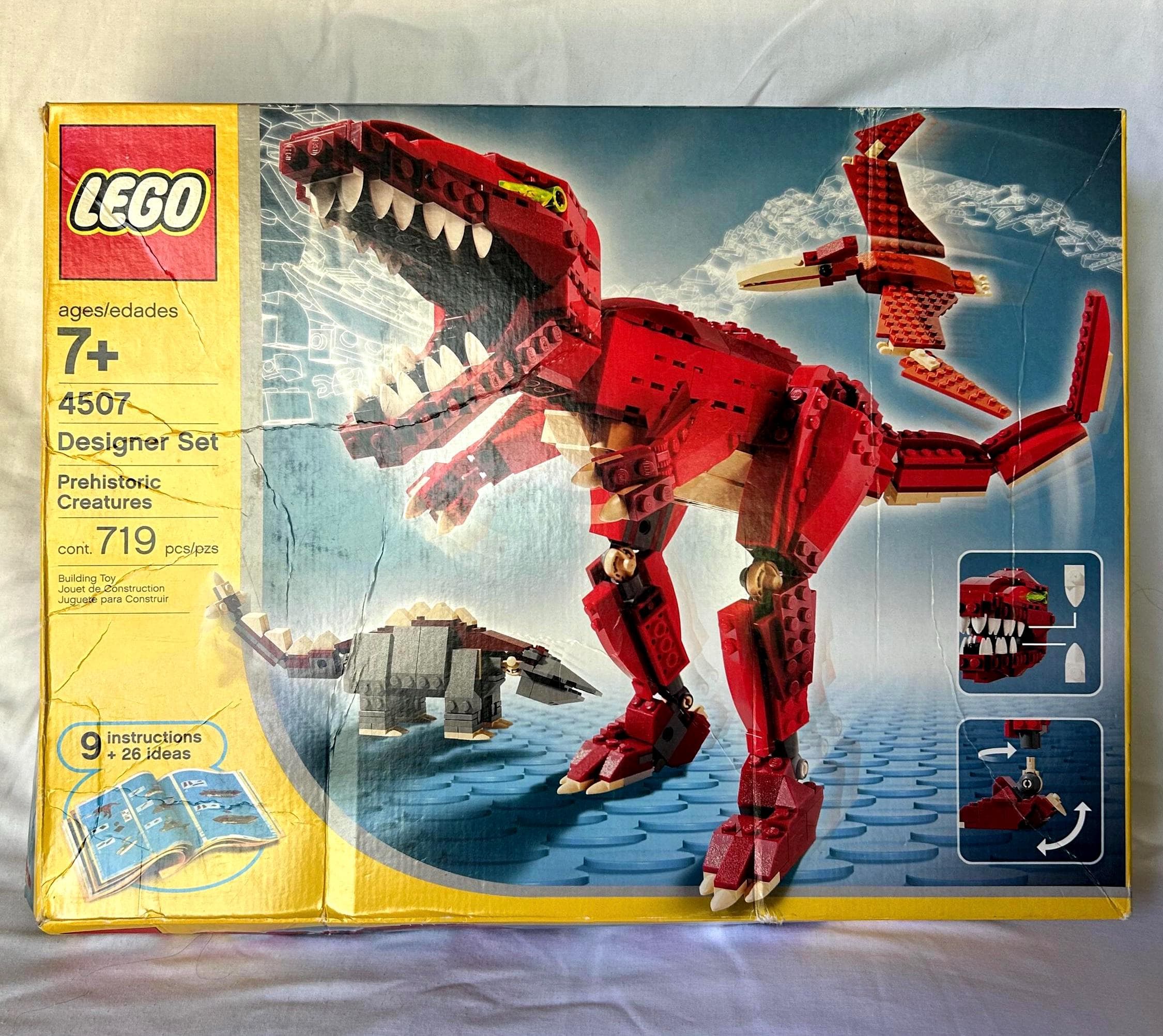LEGO Designer Set 4507 Prehistoric Creatures 2004 used, complete, 719 pcs Ages 7+
