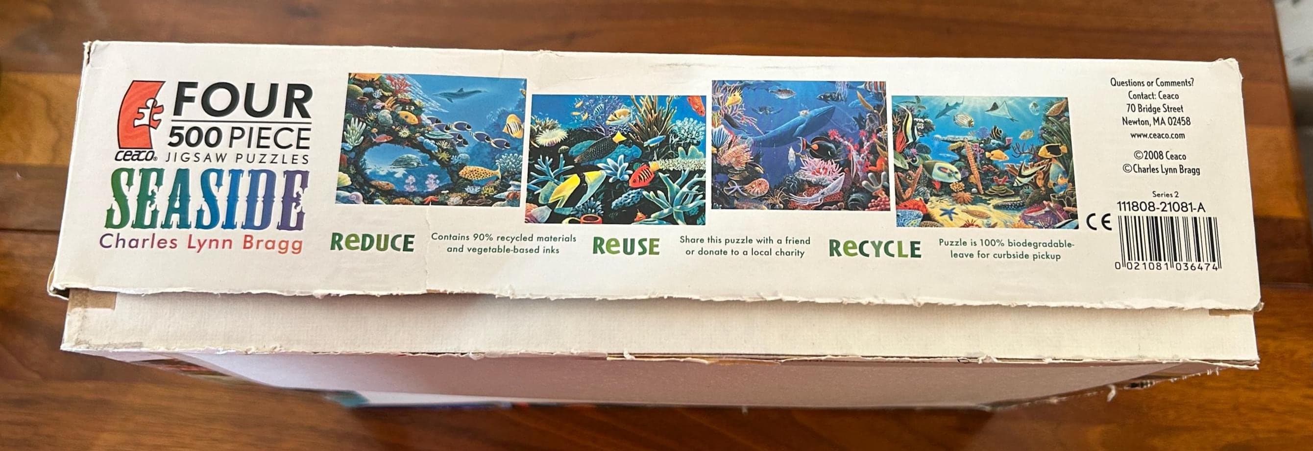Seaside Jigsaw Puzzle - Charles Lynn Bragg - 4 Puzzles - 500 pieces each
