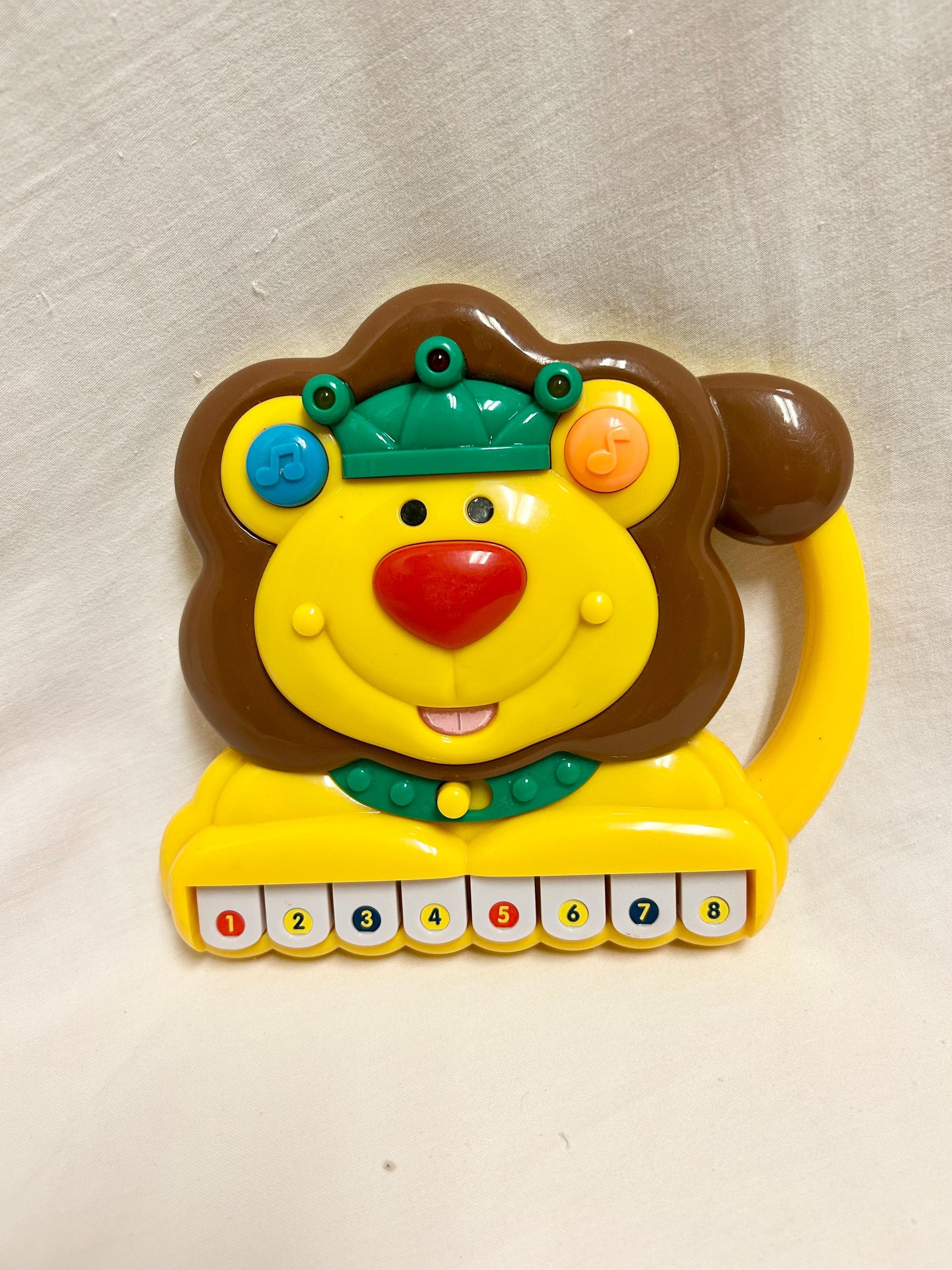 Vintage Megcos Lion Piano Toy - Electronic Music & Lights, 1990s