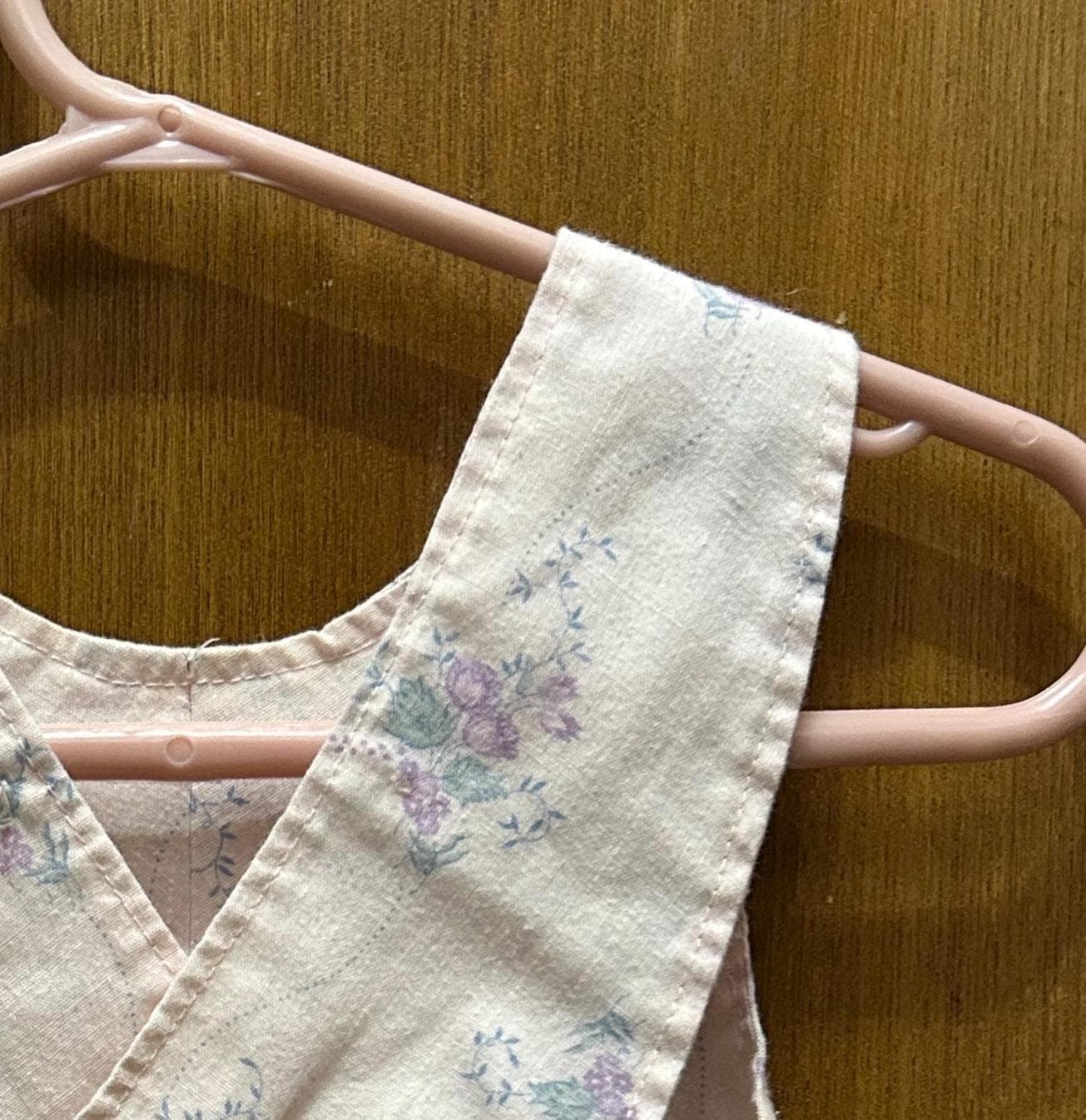 Vintage Baby Floral Top 12-18 Months Sleeveless Handmade Summer Shirt