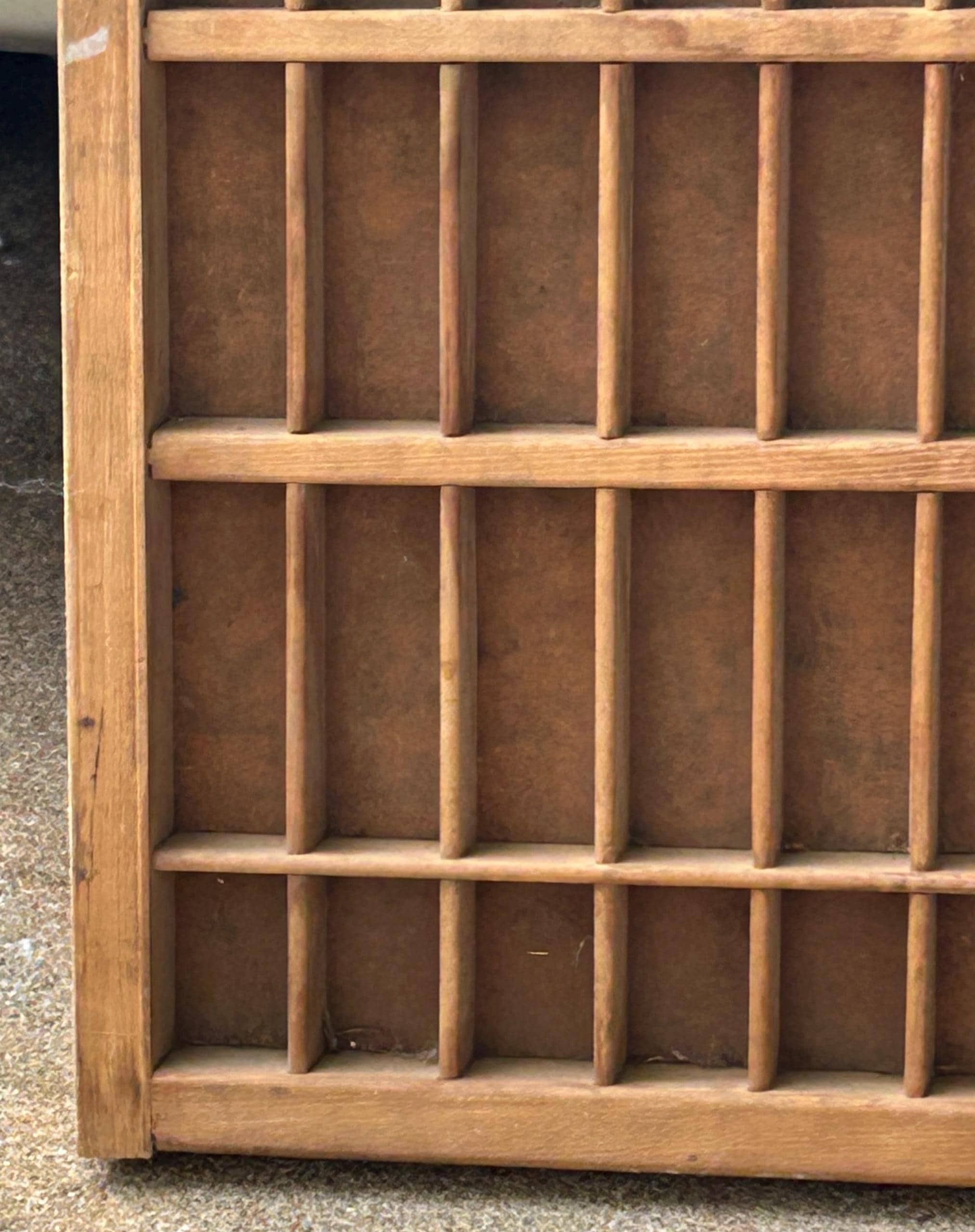 Antique Hamilton Printer Tray 32" x 16 1/2" - 89 Compartment Letterpress Type Drawer