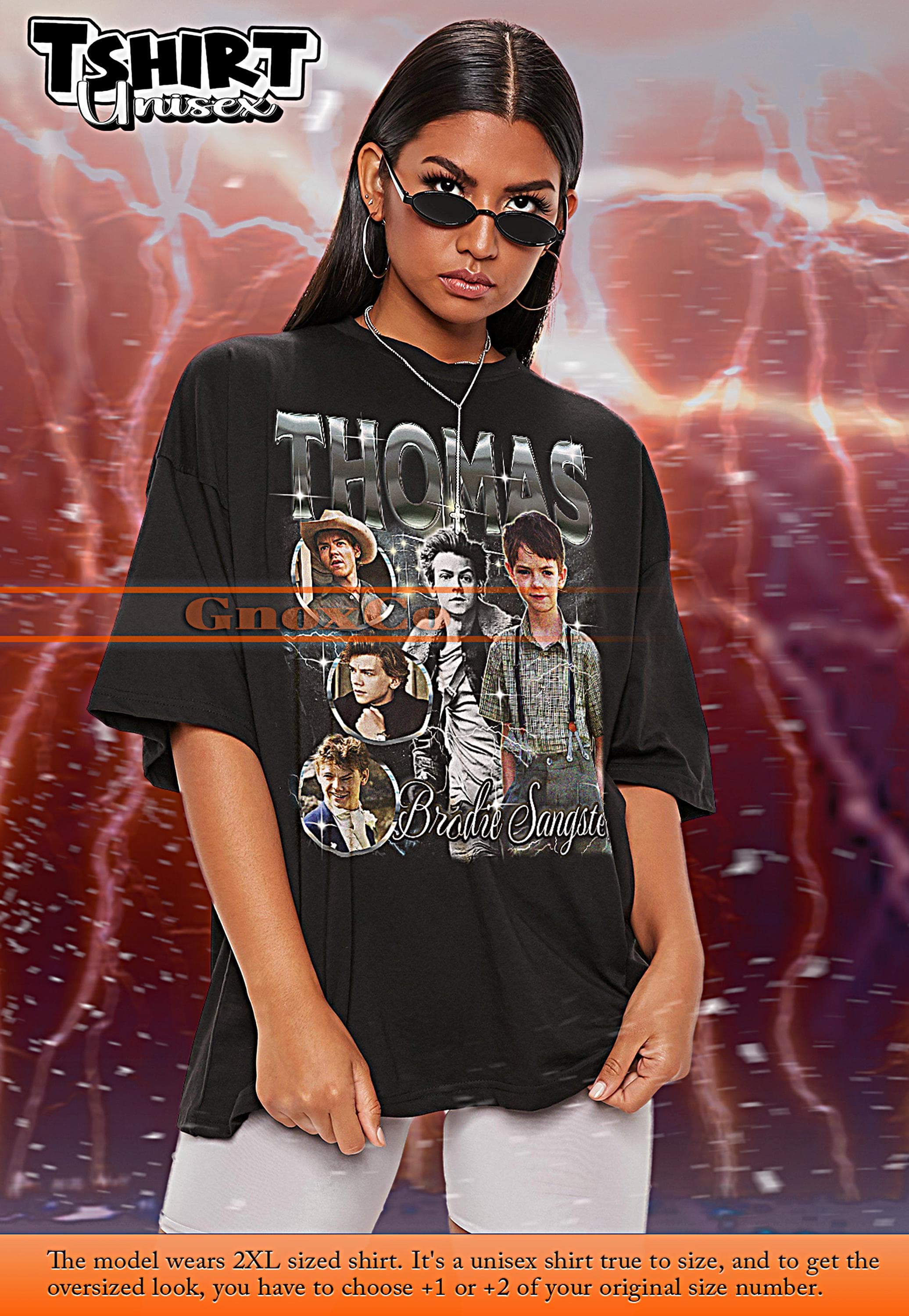 THOMAS BRODIE SANGSTER Retro Shirt, Thomas Brodie Sangster Vintage Tshirt, Brodie Sangster Fan Tees, Thomas Brodie  Retro 90s Sweater #saf