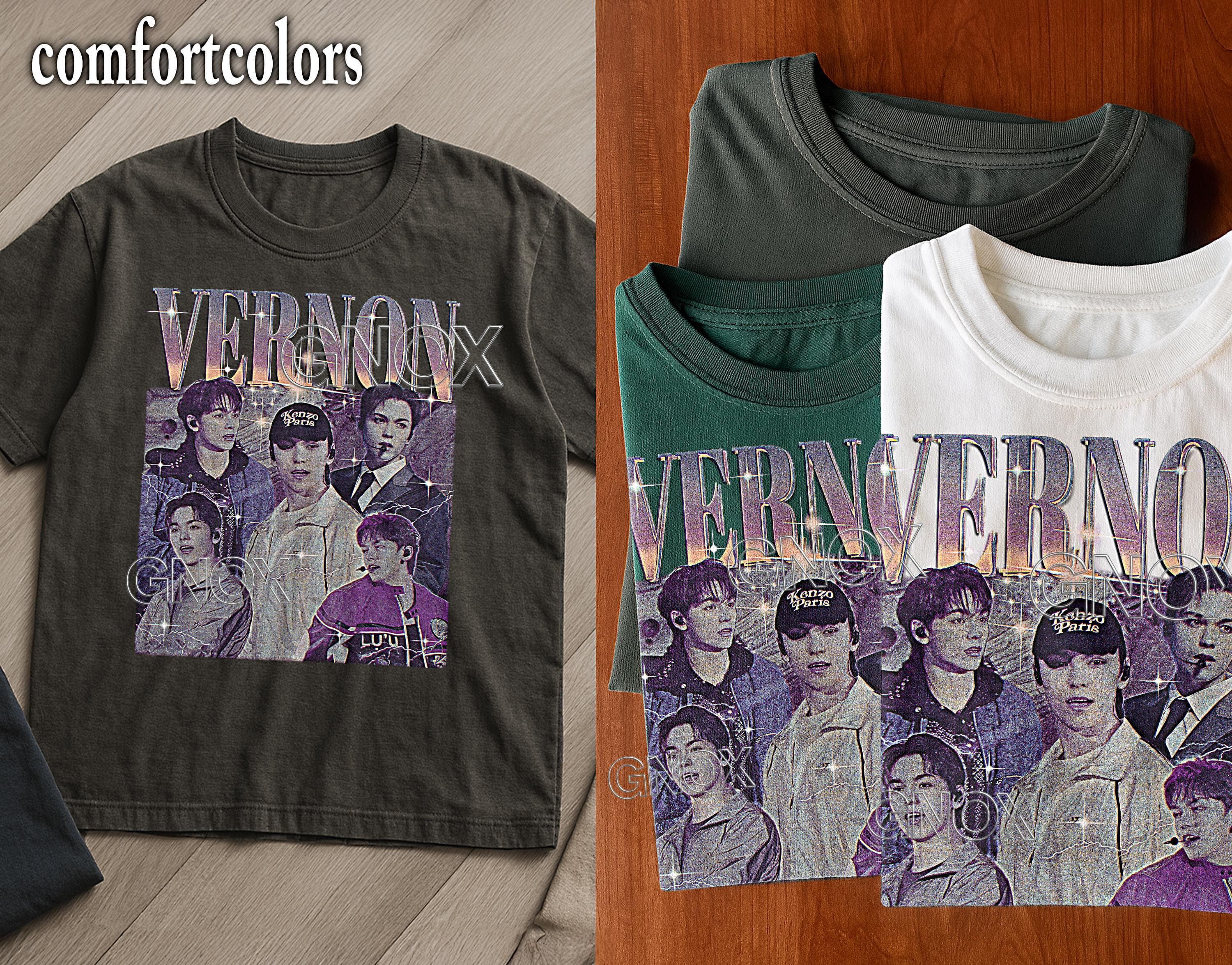 VERNON Seventeen Idol Shirt, Vernon Idol Tshirt, Vernon Kpop Tees, Vernon Retro 90s Sweater, Vernon Merch Gift #saf - image 3