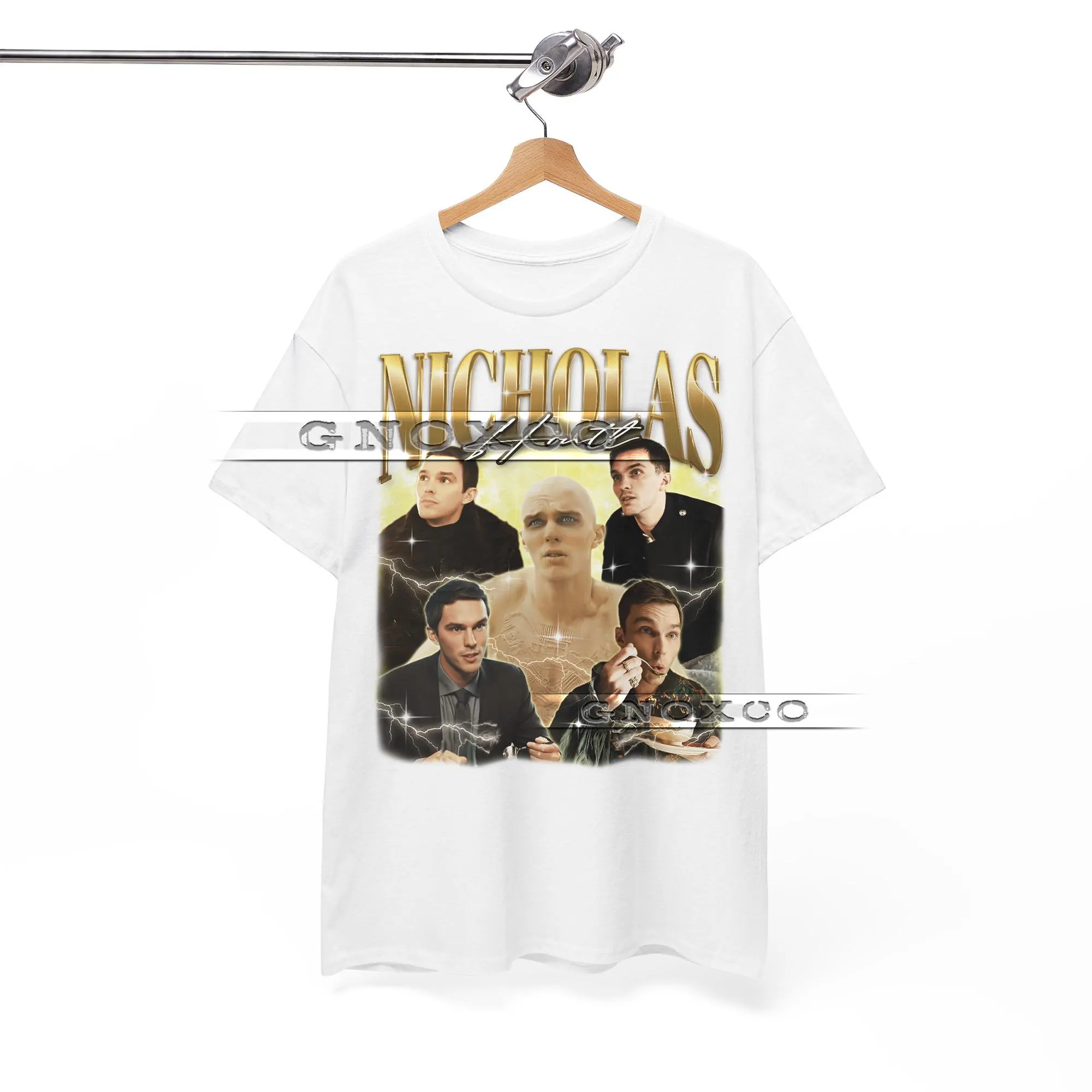 NICHOLAS HOULT Vintage Shirt, Nicholas Hoult Homage Tshirt, Nicholas Hoult Fan Tees, Nicholas Hoult Retro 90s, Nicholas Hoult Merch #saf - image 4