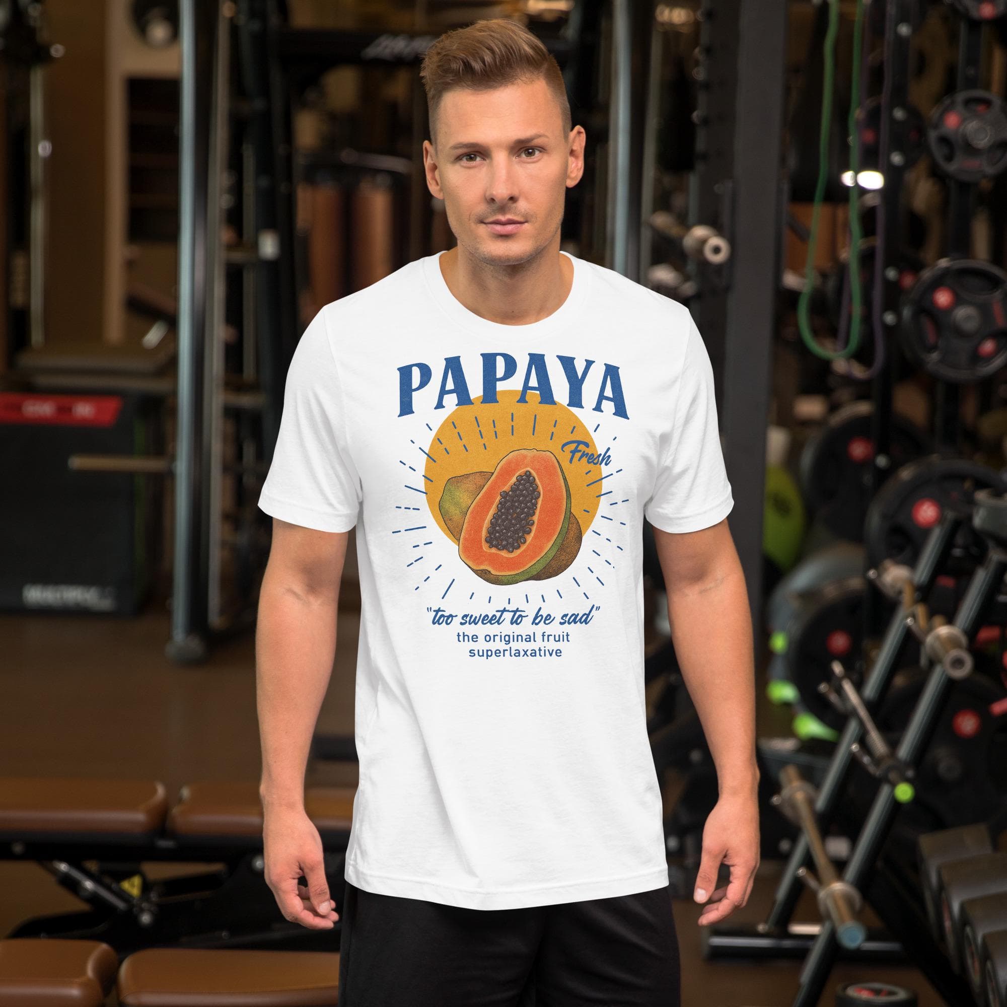 Papaya Fruit Too Sweet to be Sad Funny Laxative Summer vibe t-shirt